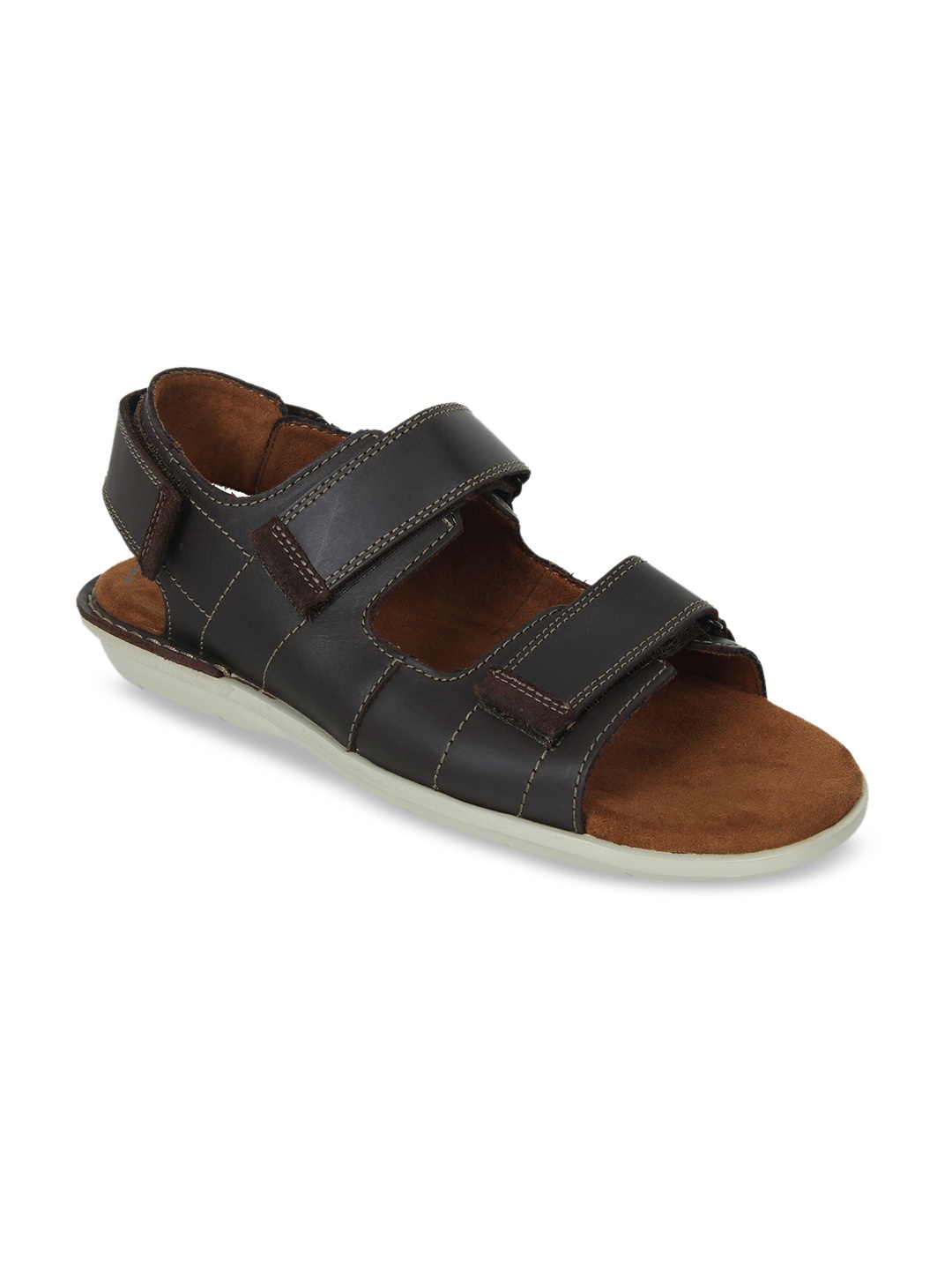 

Clarks Men Brown Leather Comfort Sandals