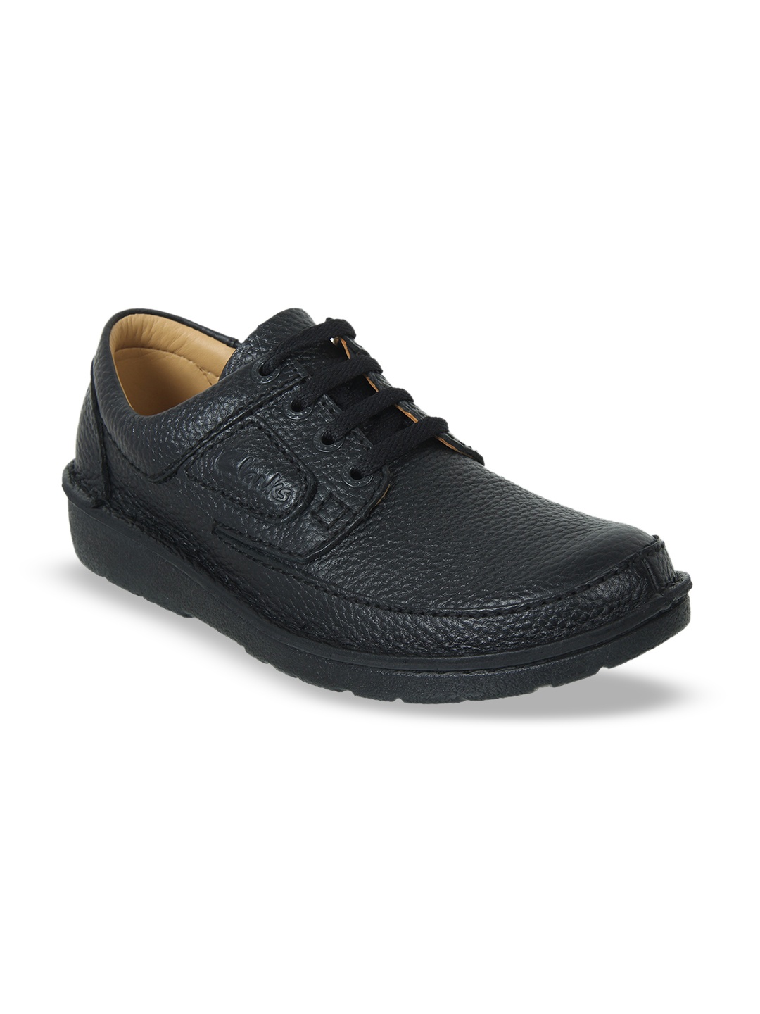 

Clarks Men Black Leather Casual Derbys