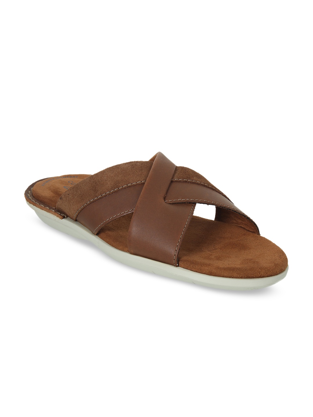 

Clarks Men Brown Leather Comfort Sandals