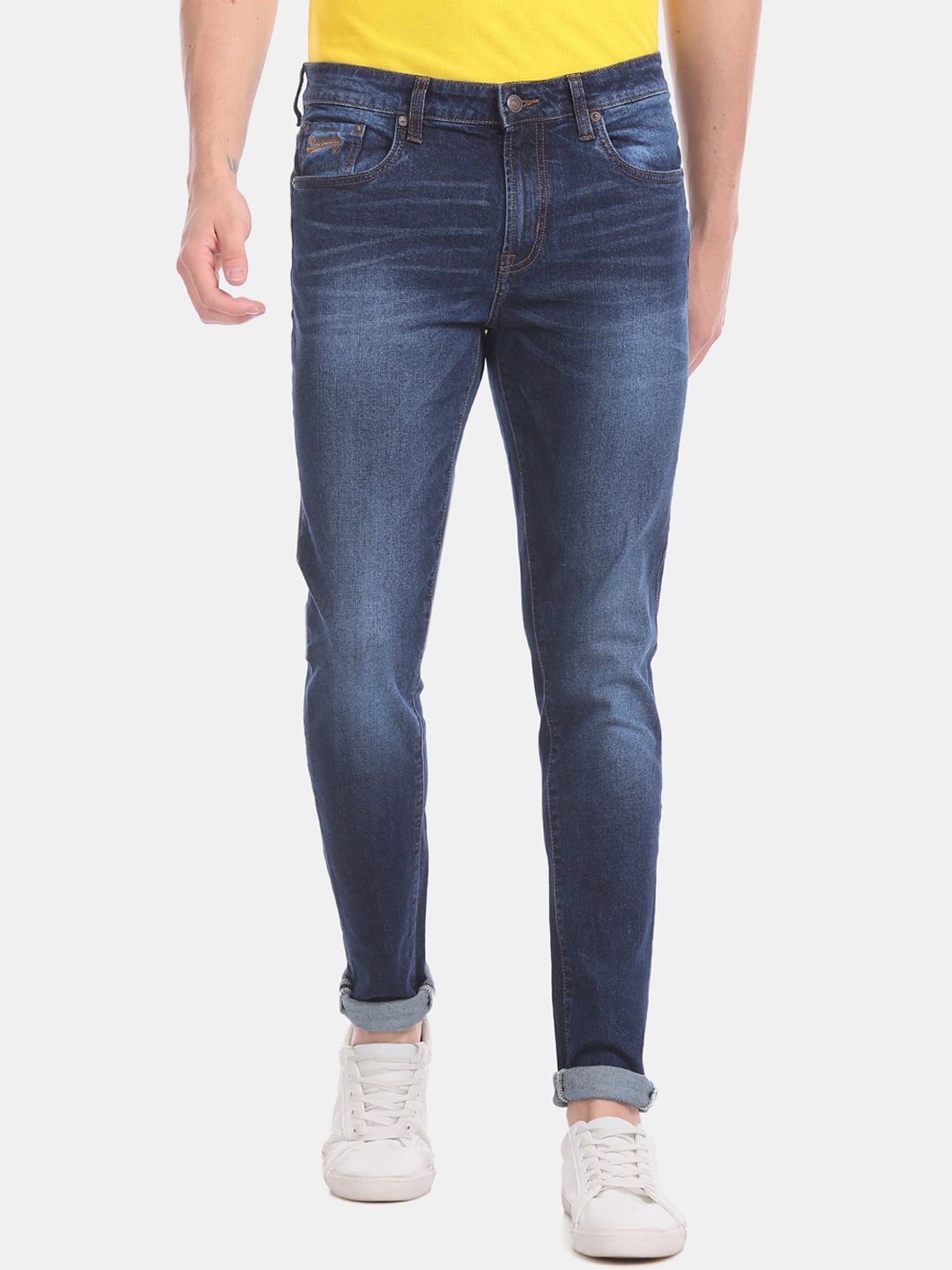 

Aeropostale Men Blue Skinny Fit Mid-Rise Clean Look Stretchable Jeans