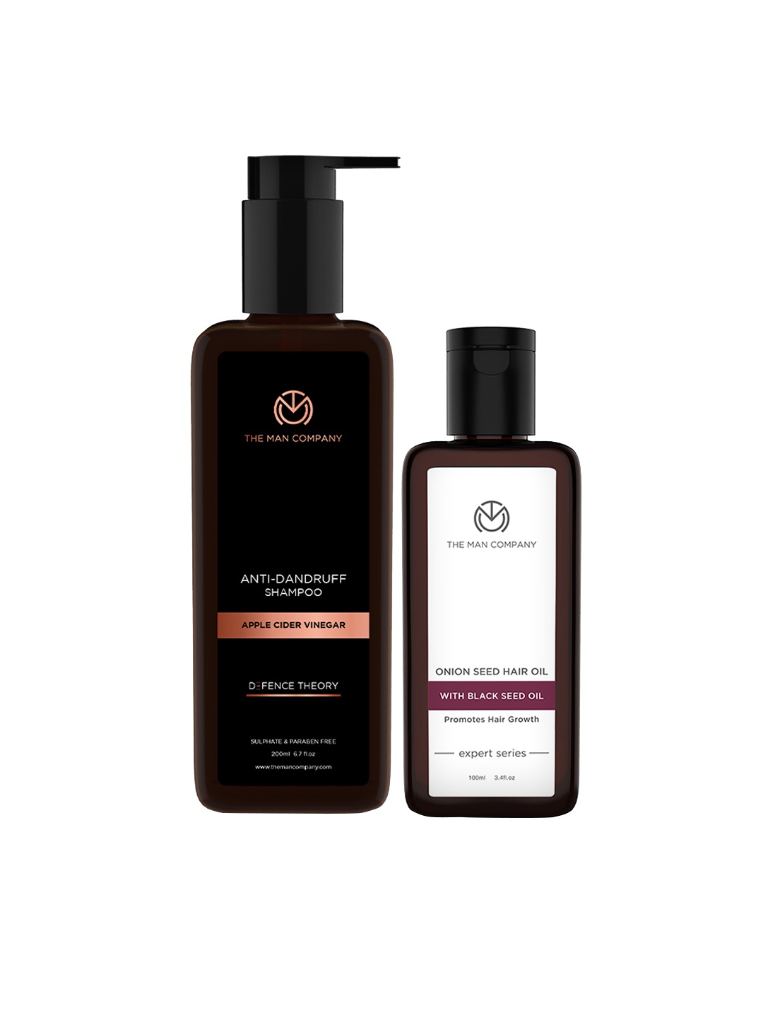 

The Man Company Good Hair Day Onion Hair Oil & Anti Dandruff Shampoo 300 ml, Black