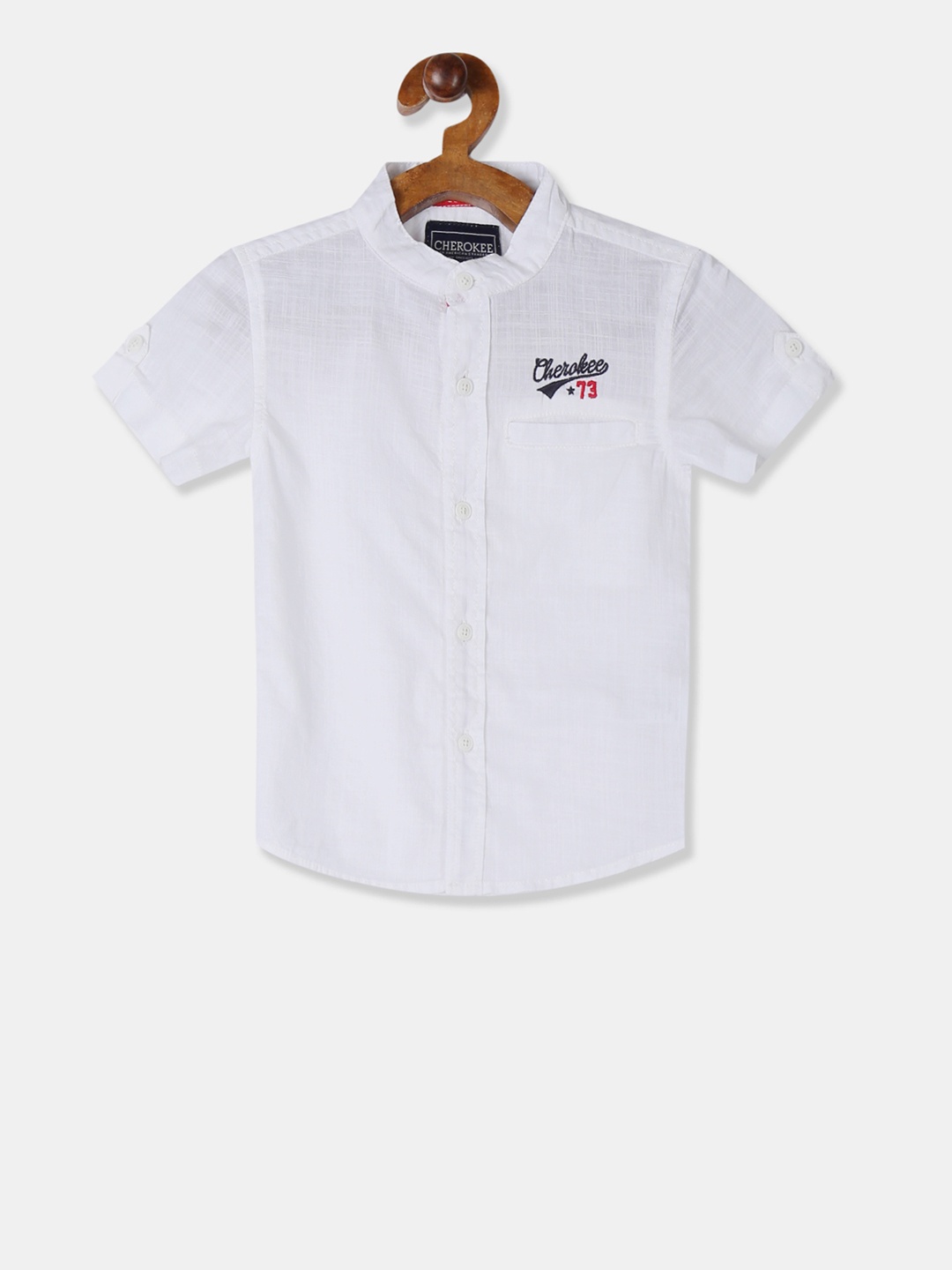 

Cherokee Boys White Regular Fit Solid Casual Shirt