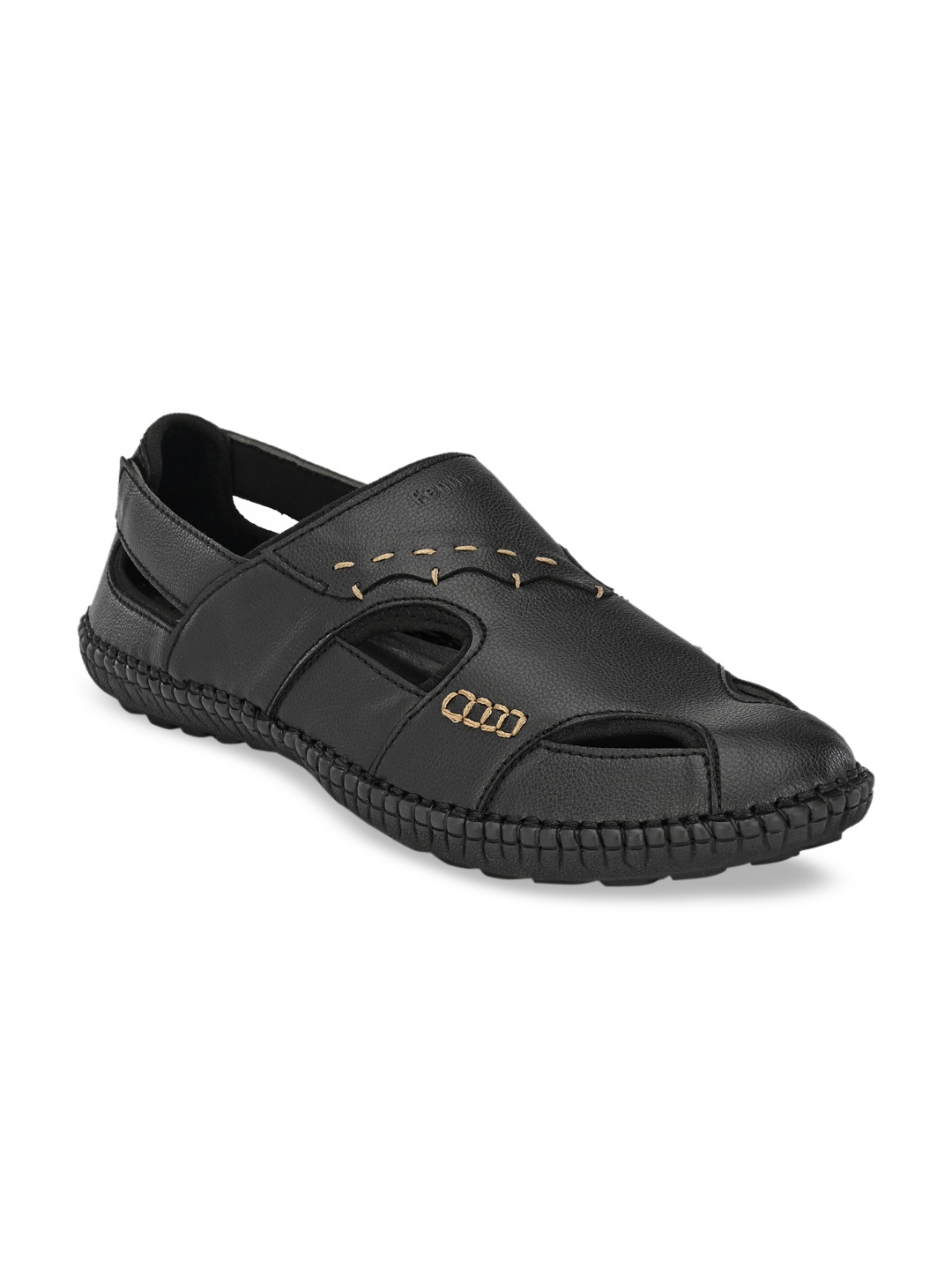 

Fentacia Men Black Fisherman Sandals