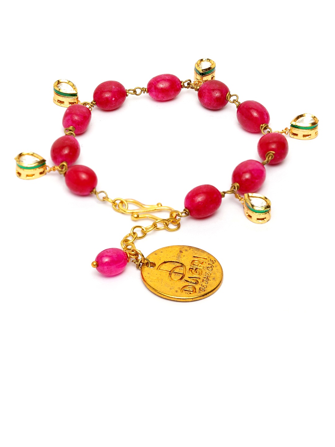 

DUGRISTYLE Red Gold-Plated Wraparound Bracelet