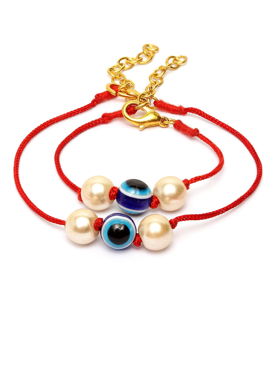 

DUGRISTYLE Women Gold-Plated Wraparound Bracelet, Red