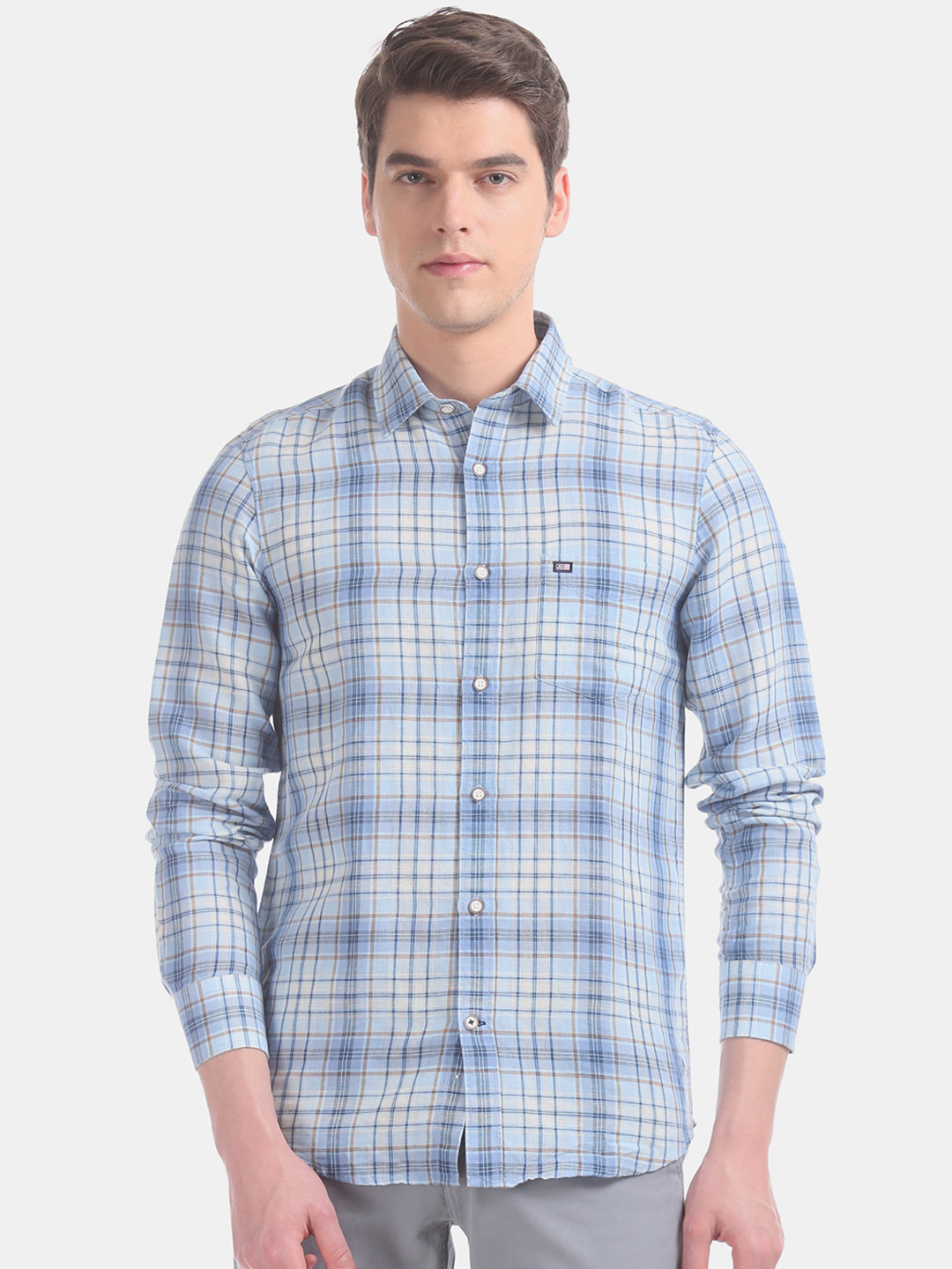 

Arrow Sport Men Blue Slim Fit Checked Casual Shirt