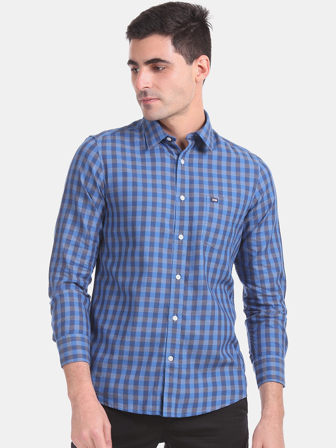 

Arrow Sport Men Blue Slim Fit Checked Casual Shirt