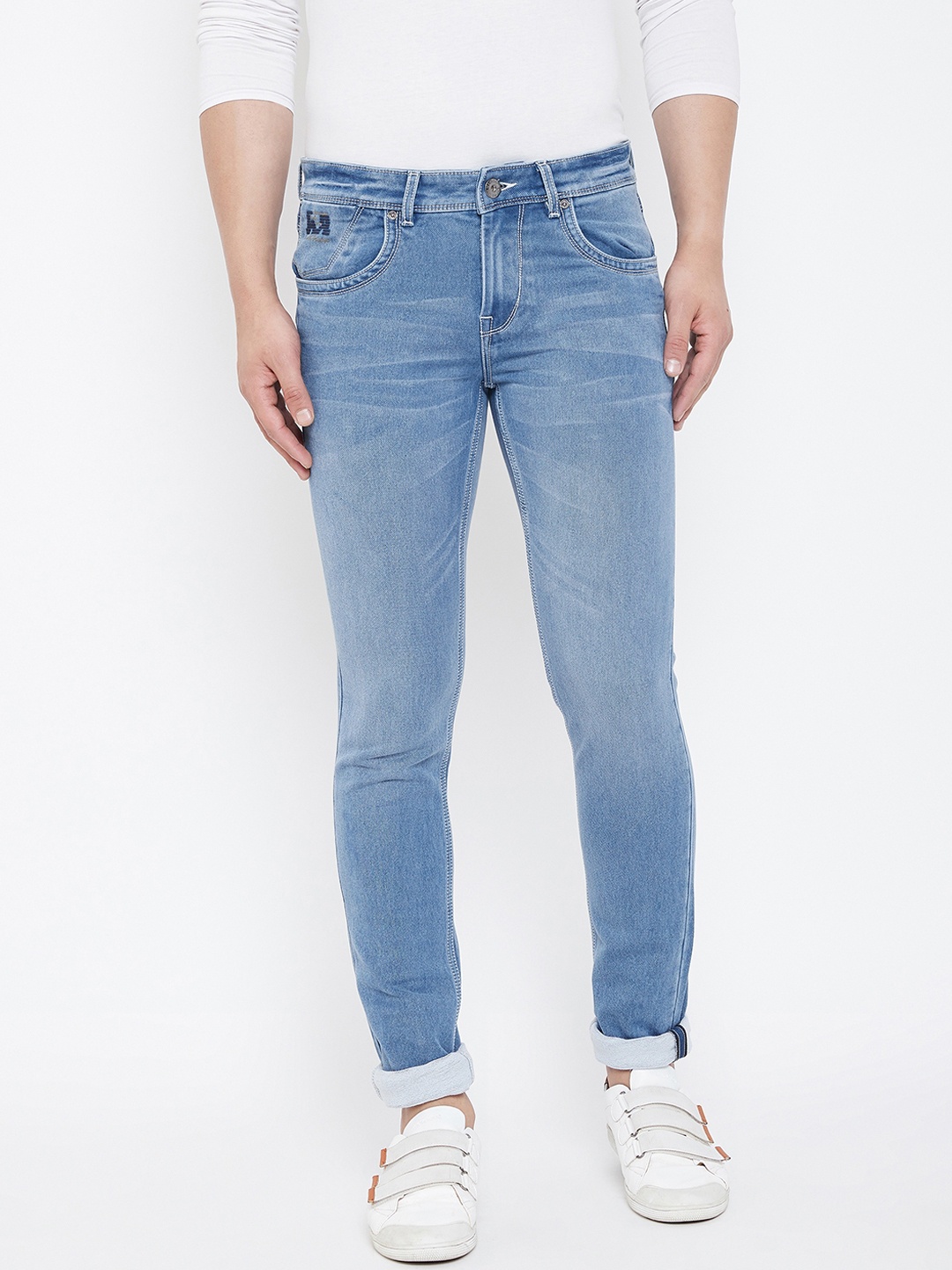 

American Archer Men Blue Skinny Fit Low-Rise Clean Look Stretchable Jeans