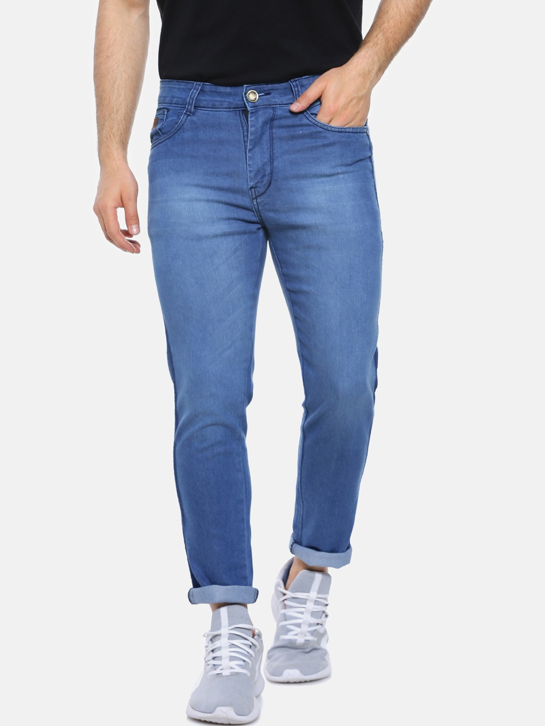 

Campus Sutra Men Blue Slim Fit Mid-Rise Clean Look Jeans