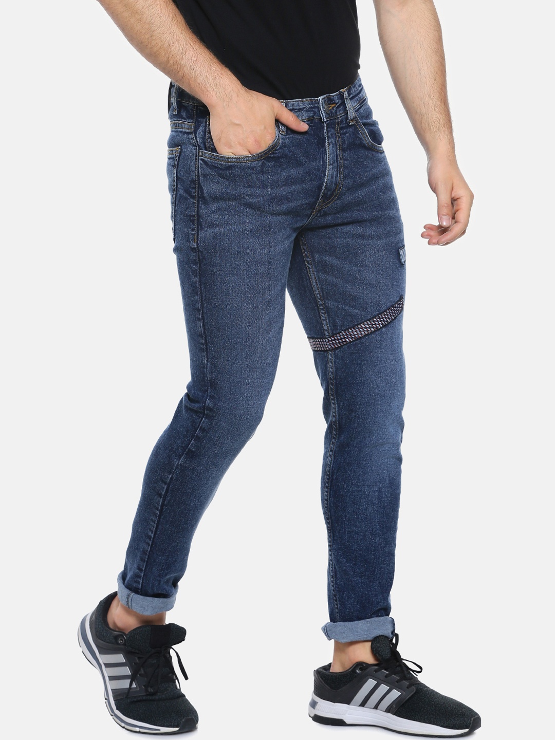 

Campus Sutra Men Blue Slim Fit Mid-Rise Clean Look Jeans