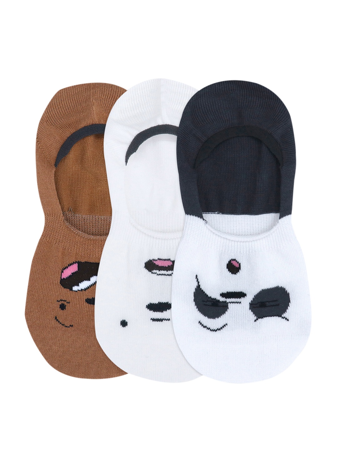 

Cartoon Network Women Pack Of 3 We Bare Bears By Balenzia Shoe Liners, Assorted