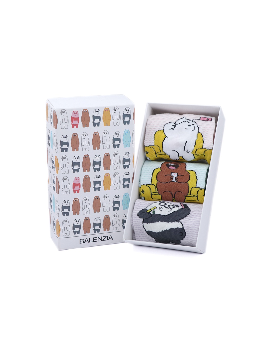 

Cartoon Network Women Pack Of 3 We Bare Bears Assorted Ankle-Length Socks