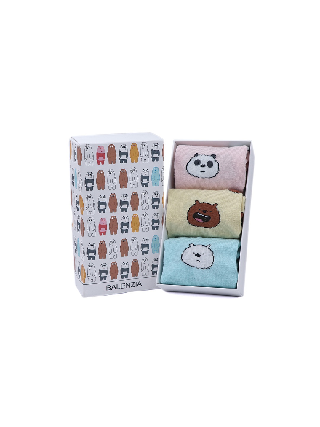 

Cartoon Network Women Pack Of 3 Assorted We Bare Bears Above Ankle-Length Socks