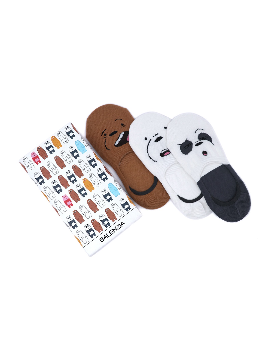 

Cartoon Network Women Pack of 3 We bare bears Printed Assorted Shoe Liners