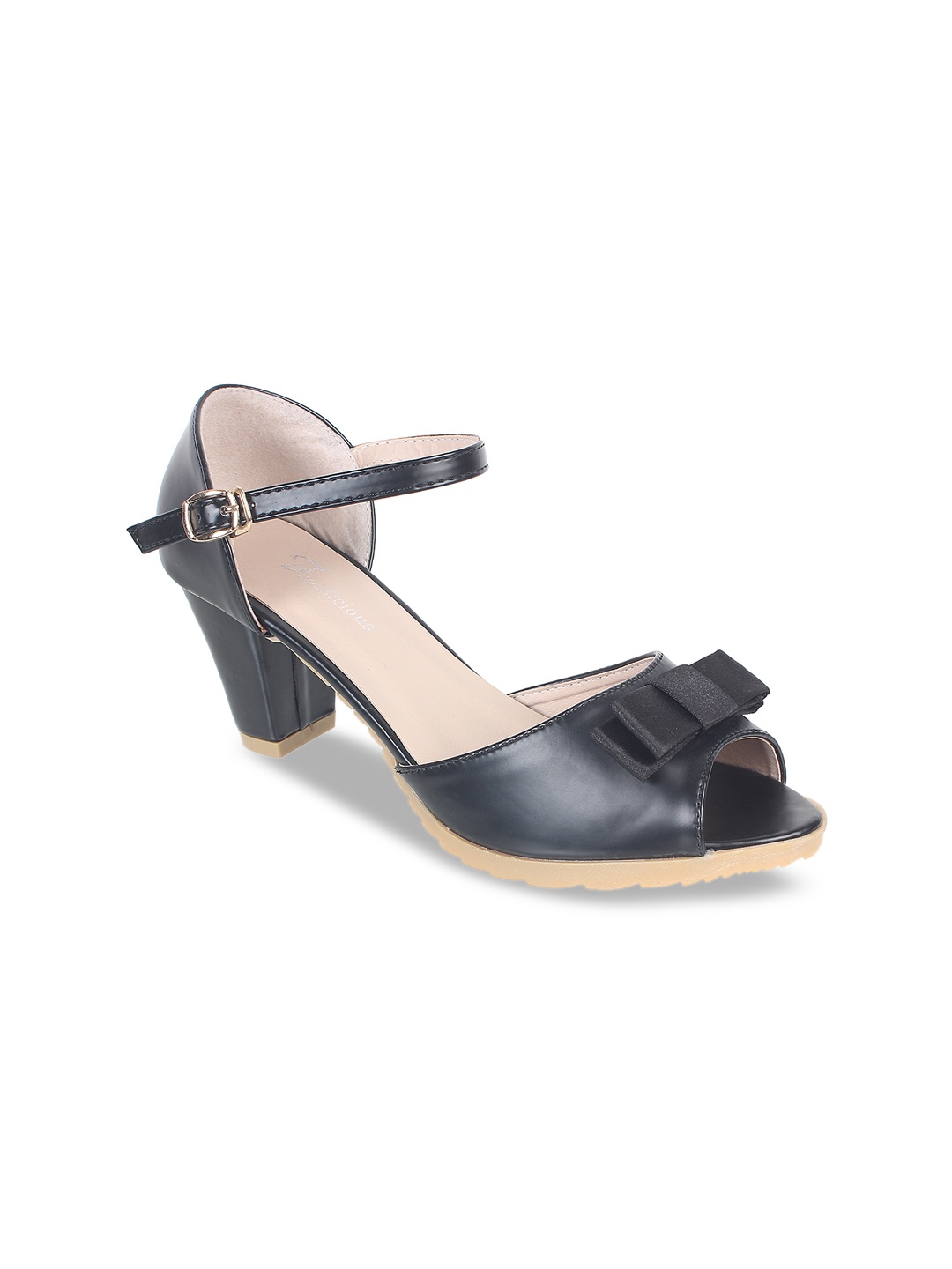 

Footilicious Women Black Solid Block Heels