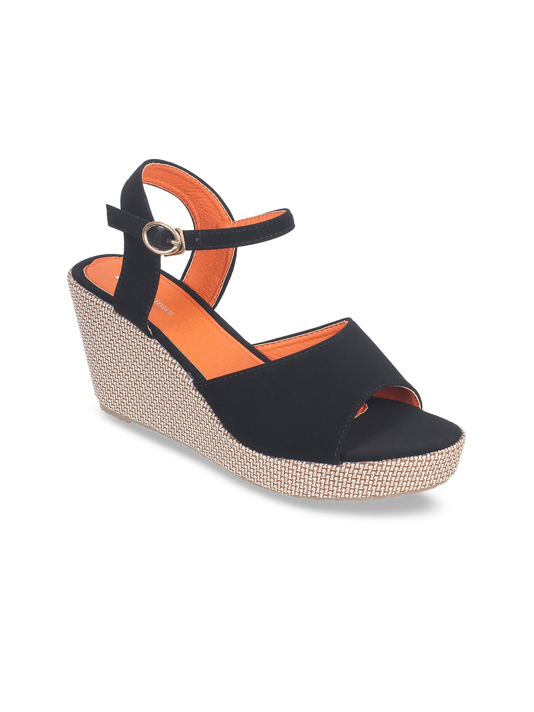 

Footilicious Women Black Solid Wedges