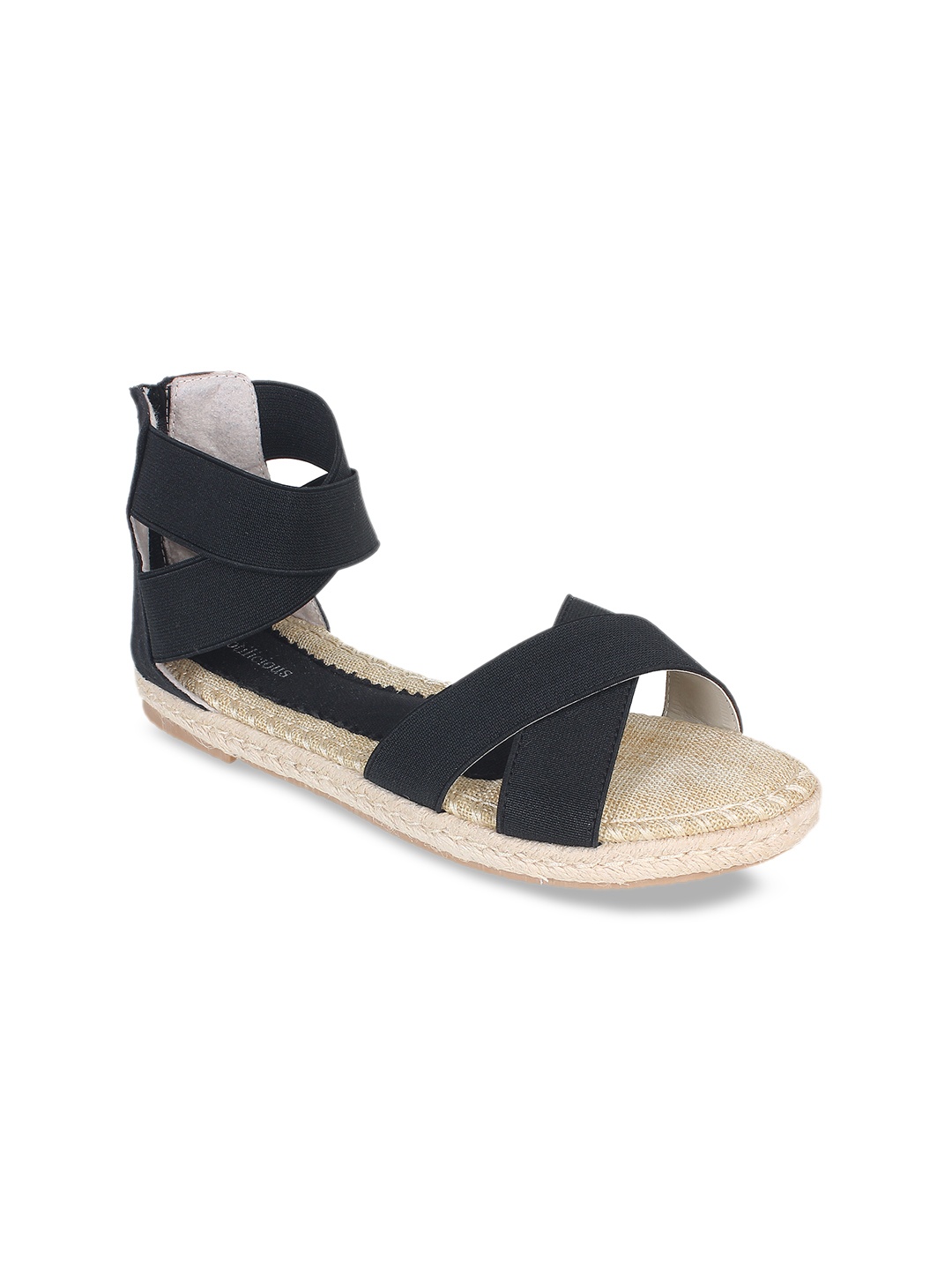 

Footilicious Women Black Woven Design Platforms