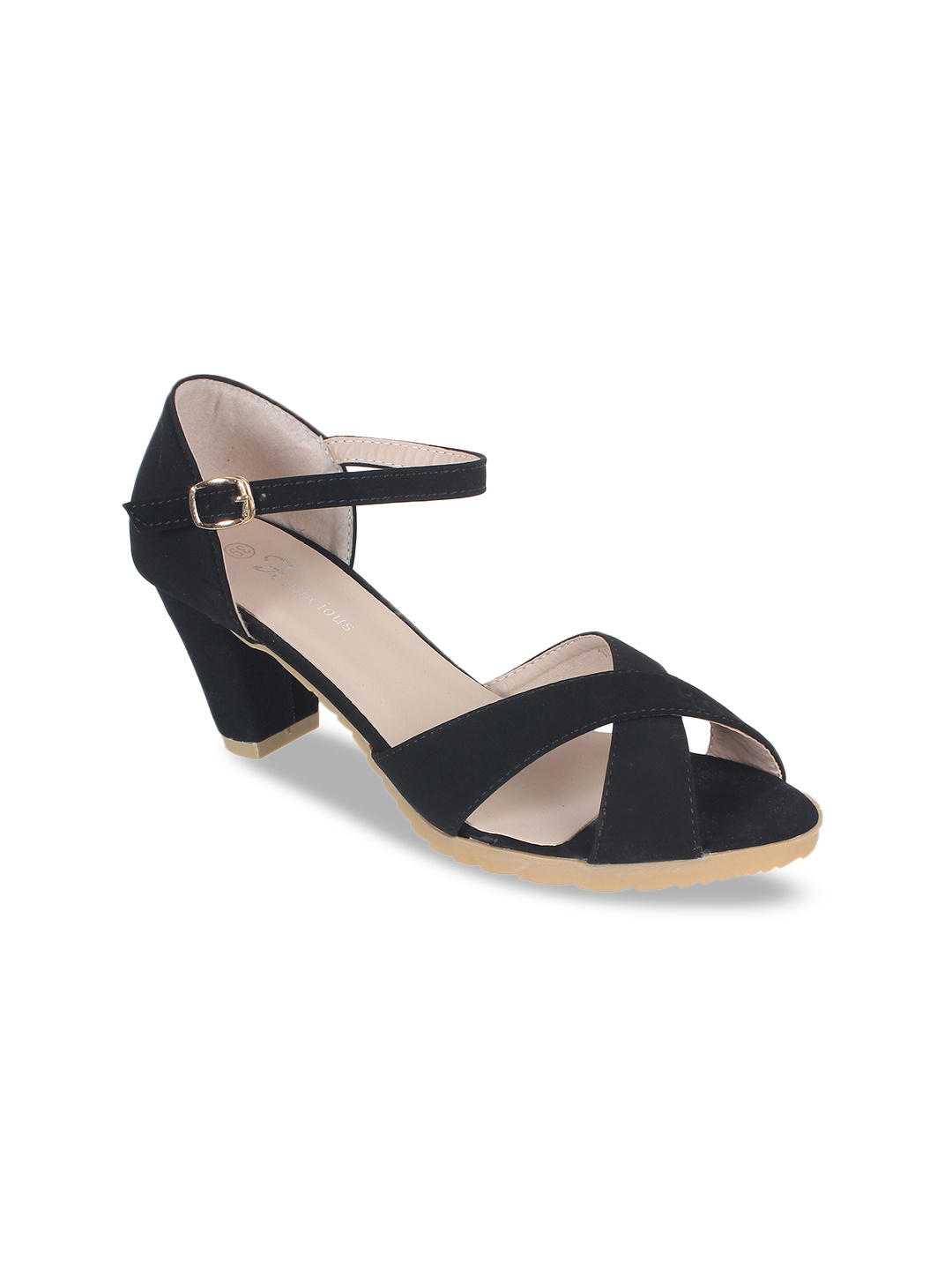 

Footilicious Women Black Solid Block Heels