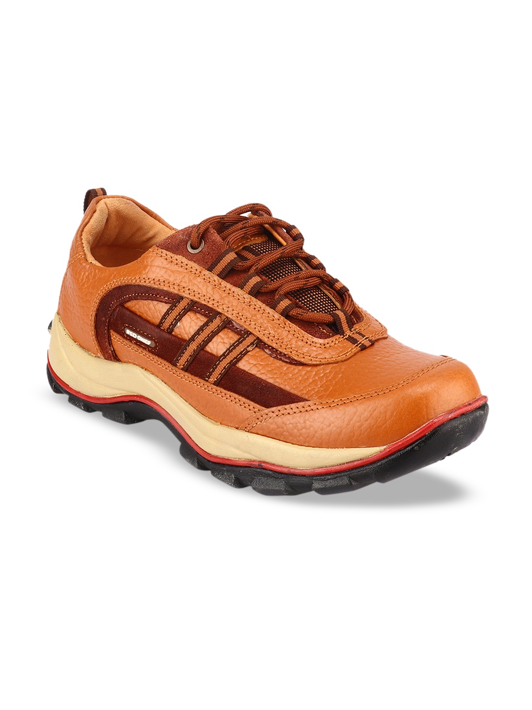 

Red Chief Men Tan Brown Leather Sneakers