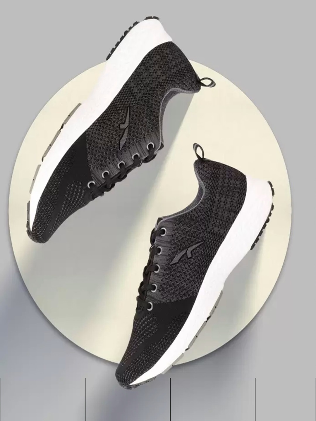 

FURO by Red Chief Men Black Mesh Running Shoes