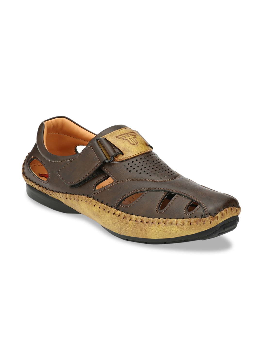 

Fashion Victim Men Coffee Brown Shoe-Style Sandals
