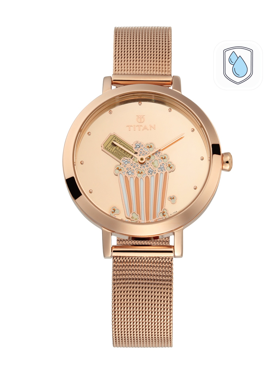 

Titan Women Rose Gold Analogue Watch NM95104WM03