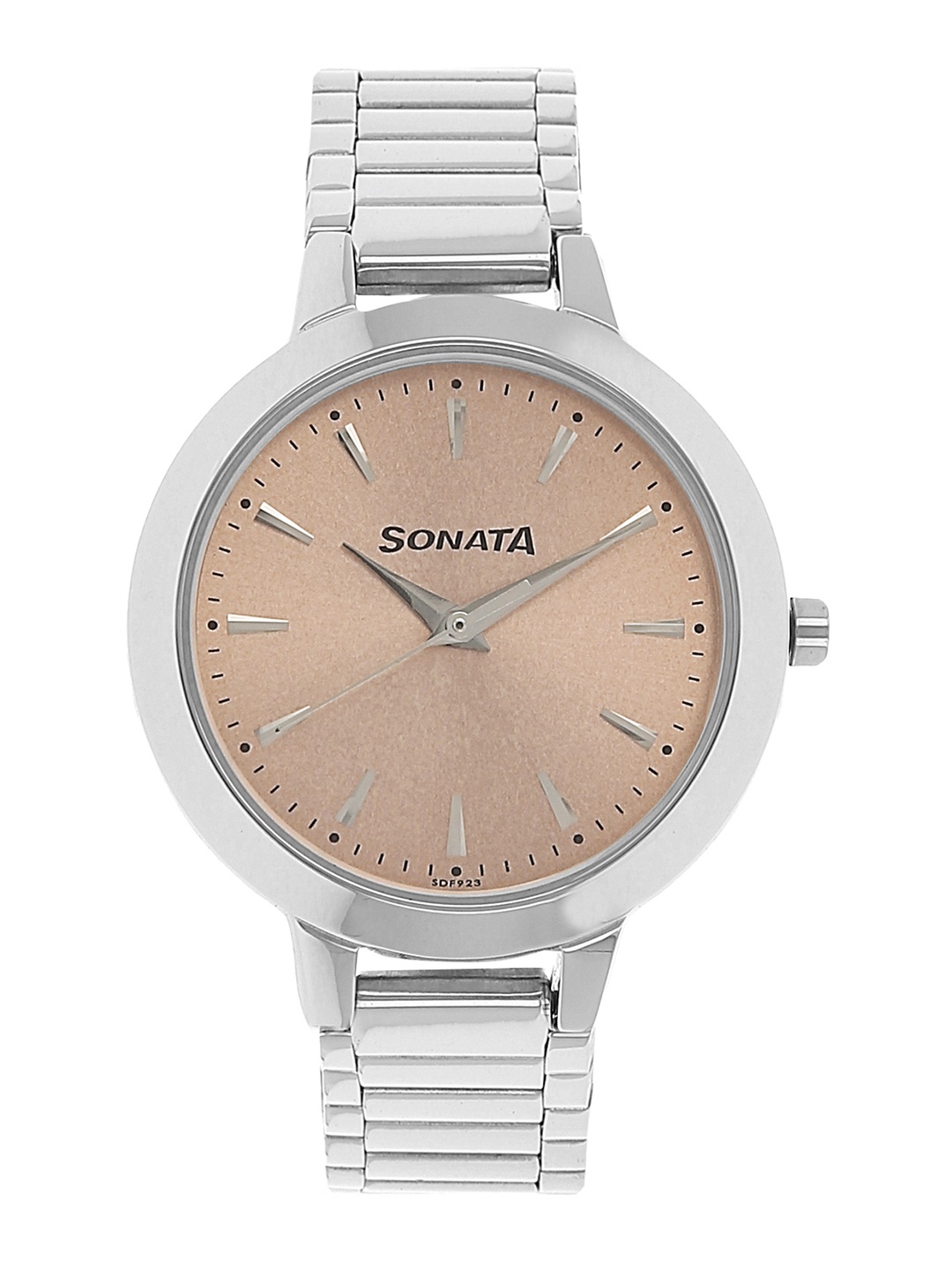 

Sonata Unisex Beige & Silver-Toned Analogue Watch NL87011PP02A