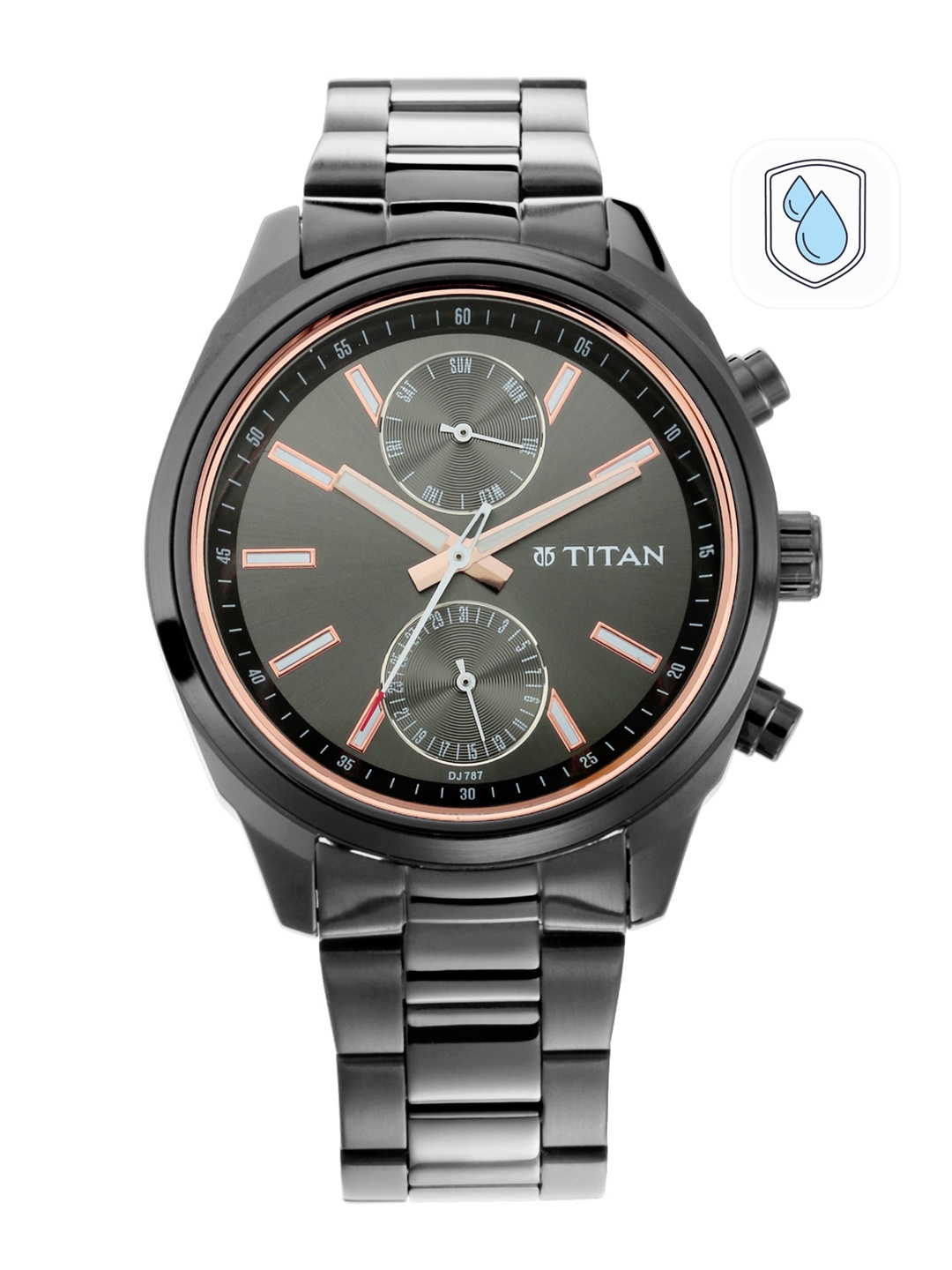 

Titan Men Black Analogue Watch NM1733NM01