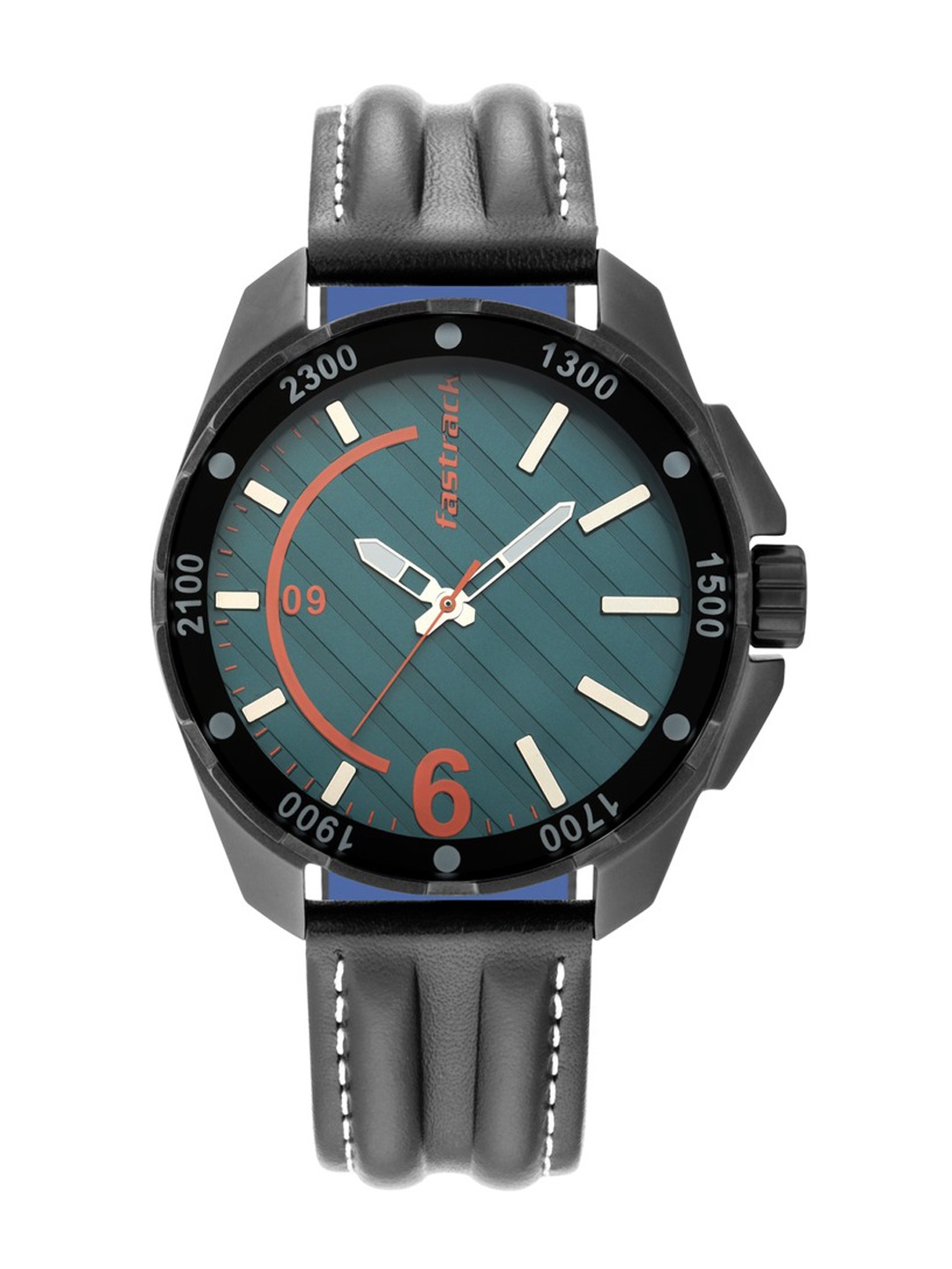 

Fastrack Men Green & Orange Analogue Watch 3084NL03