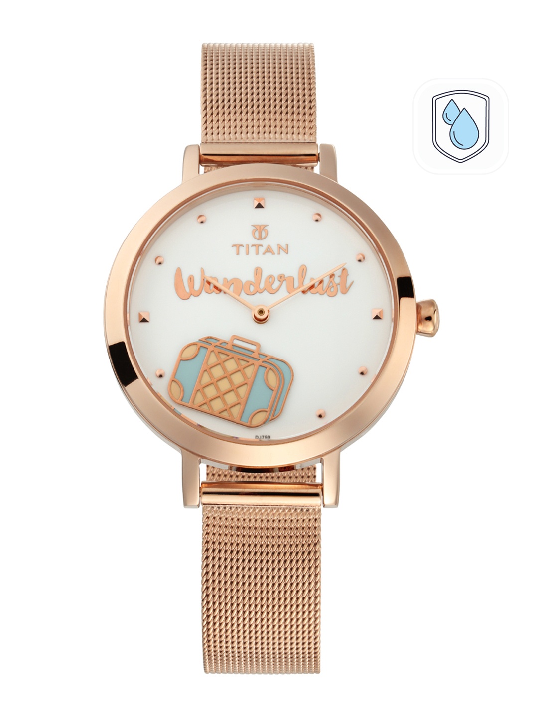 

Titan Women White Analogue Watch NM95104WM04
