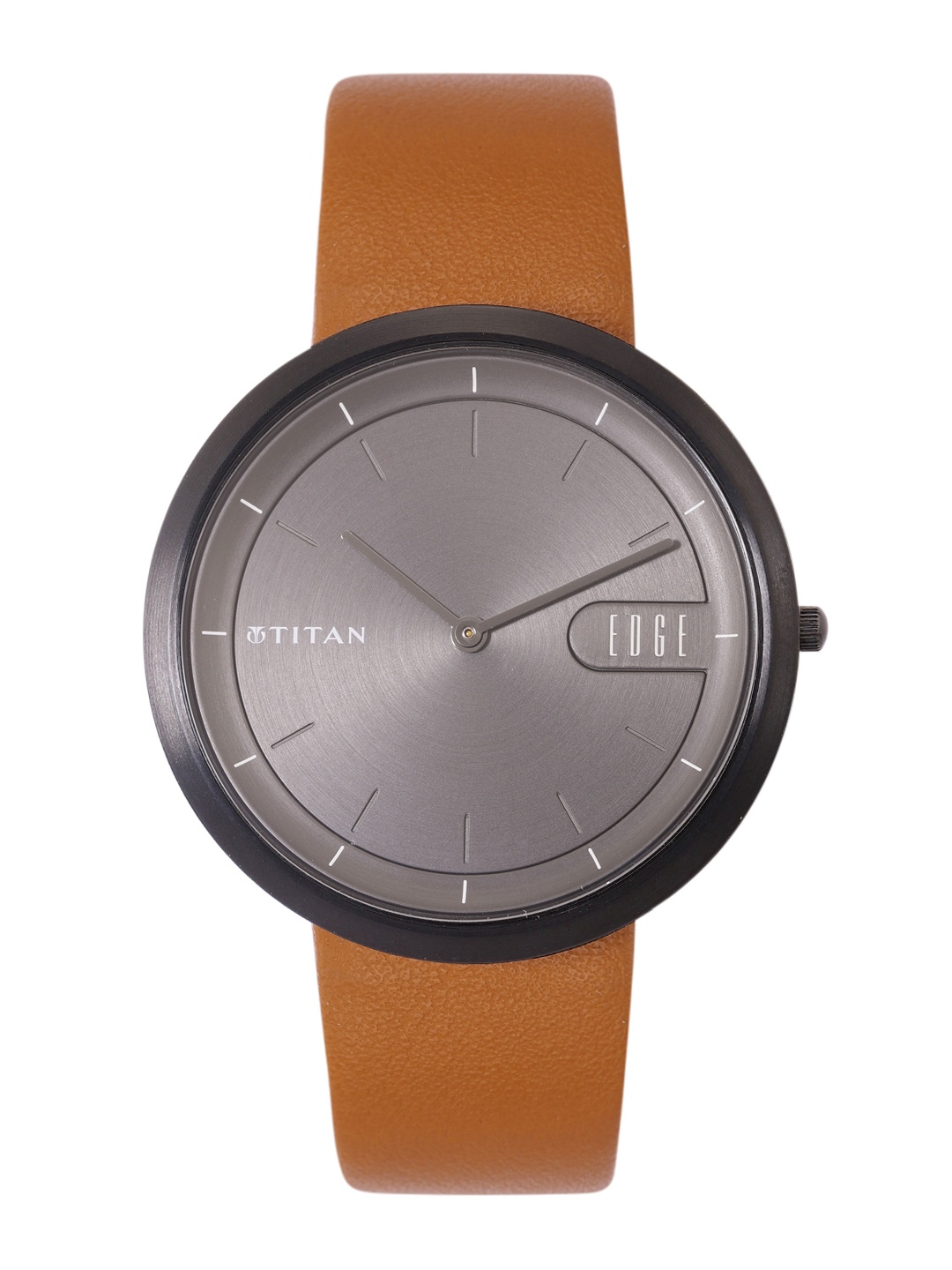 

Titan Men Ultra Slim Dial & Leather Straps Analogue Watch 1779NL01, Grey