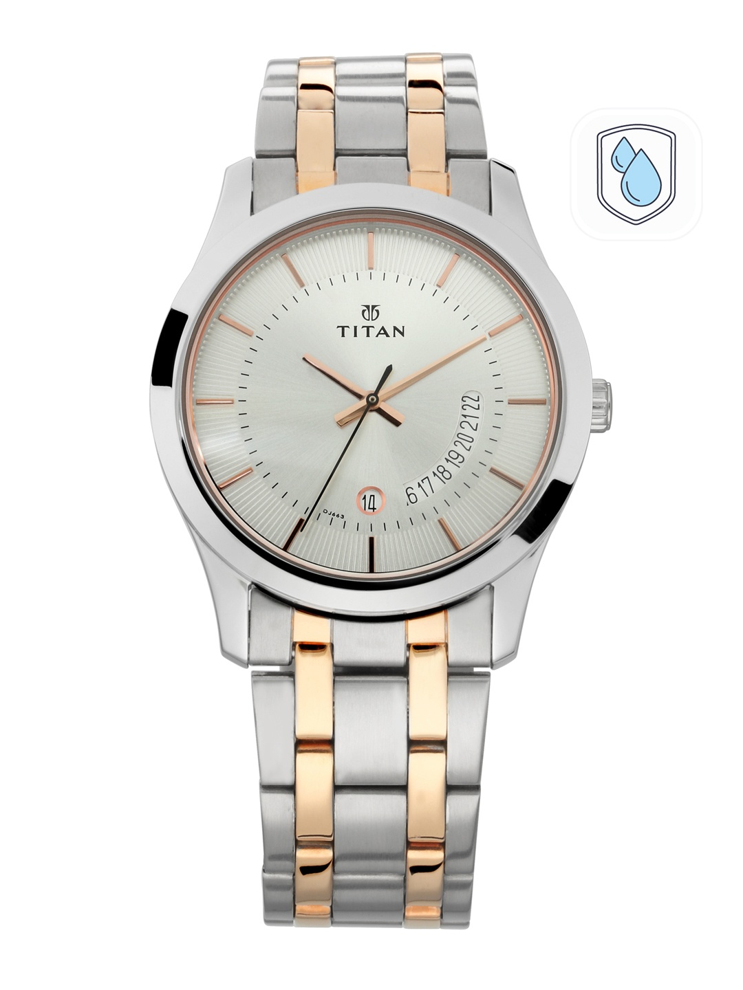 

Titan Men Silver-Toned Analogue Watch NM1823KM01
