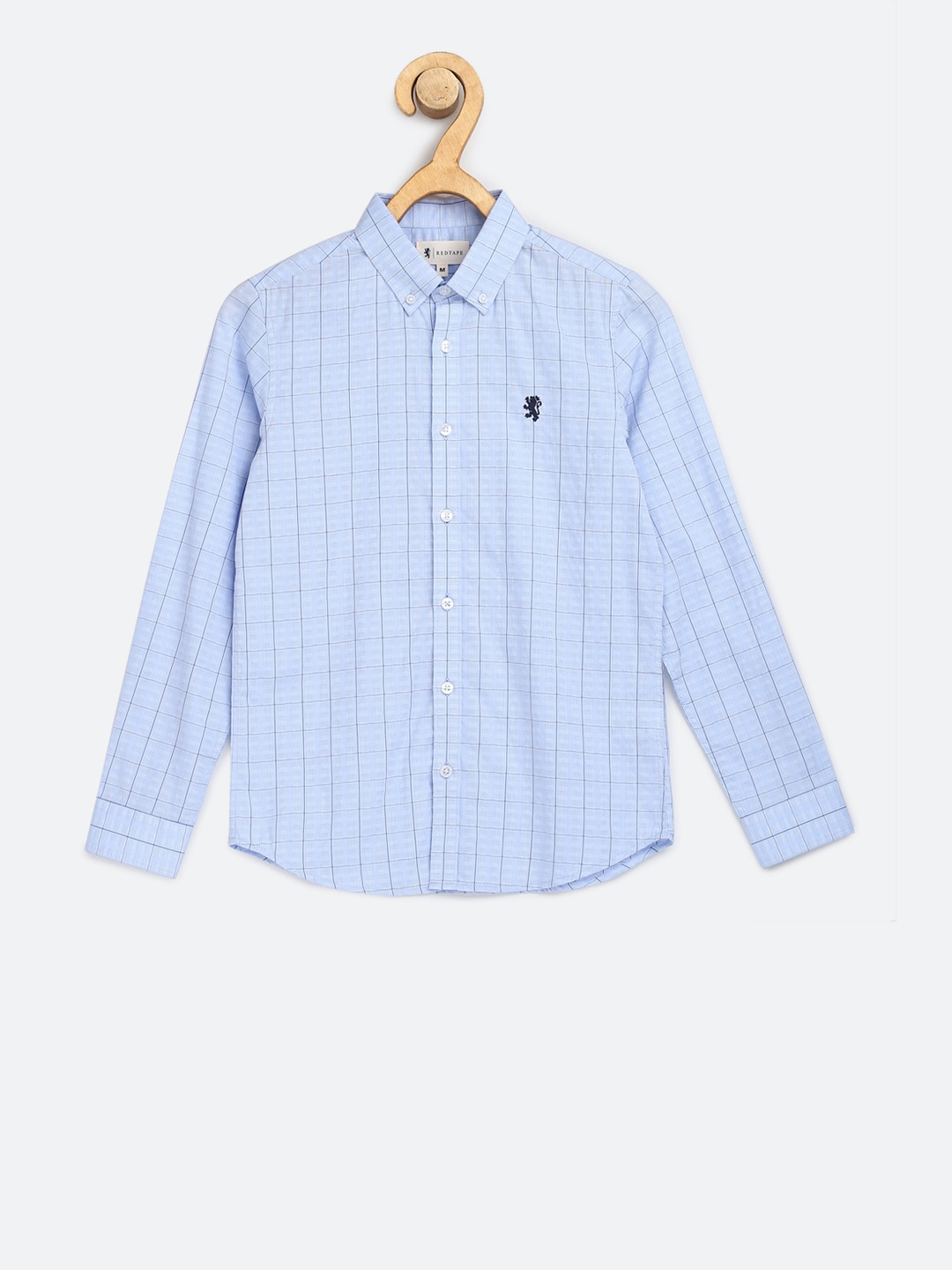 

Red Tape Boys Blue Regular Fit Checked Casual Shirt