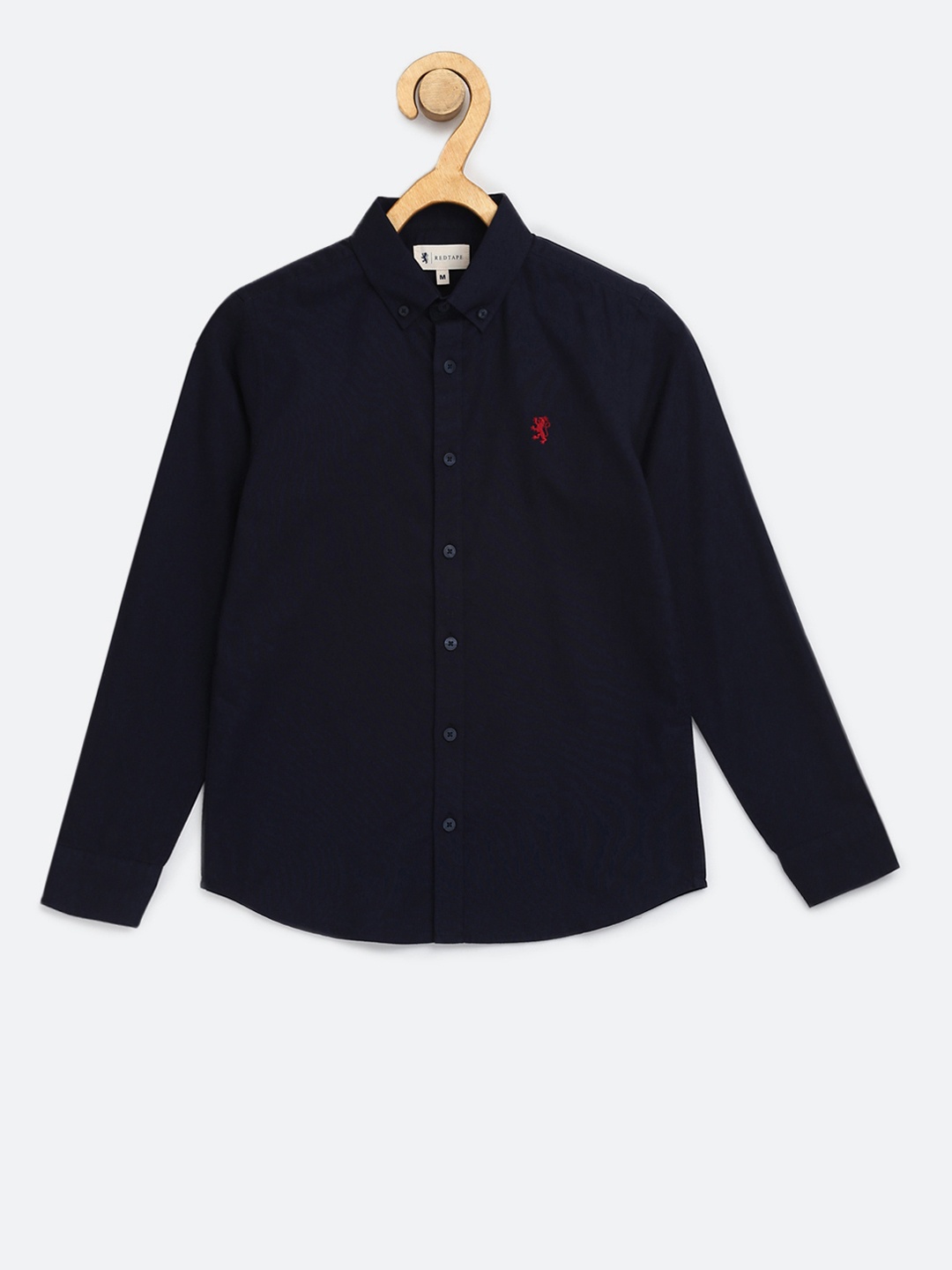 

Red Tape Boys Navy Blue Regular Fit Solid Casual Shirt