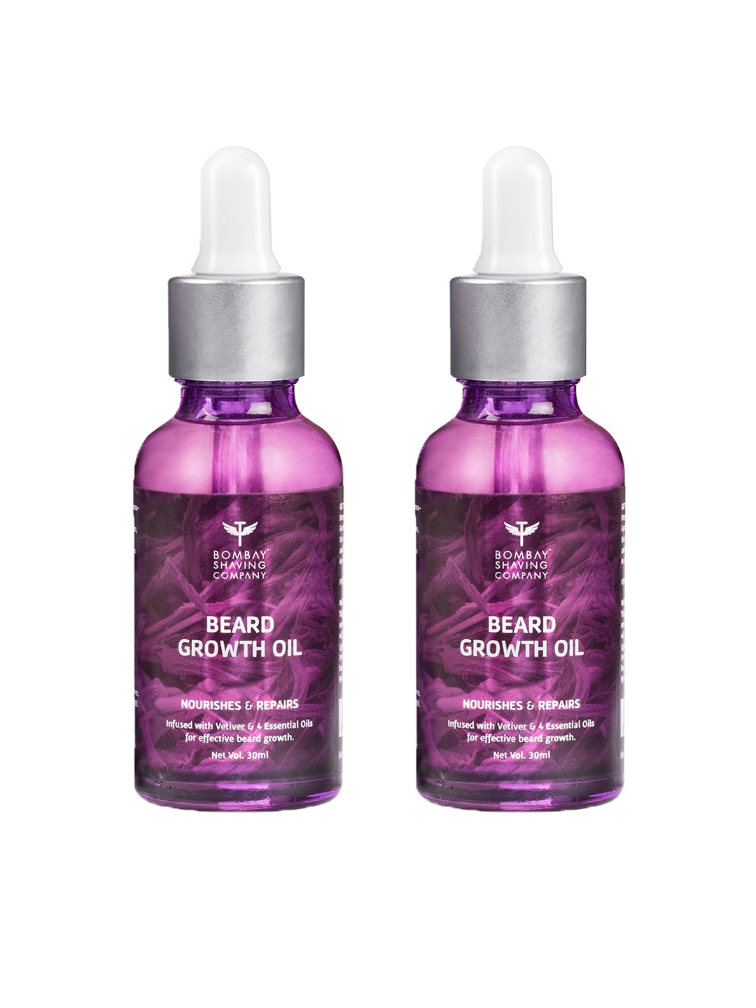

Bombay Shaving Company Men Set of 2 Beard Growth Oil, Purple