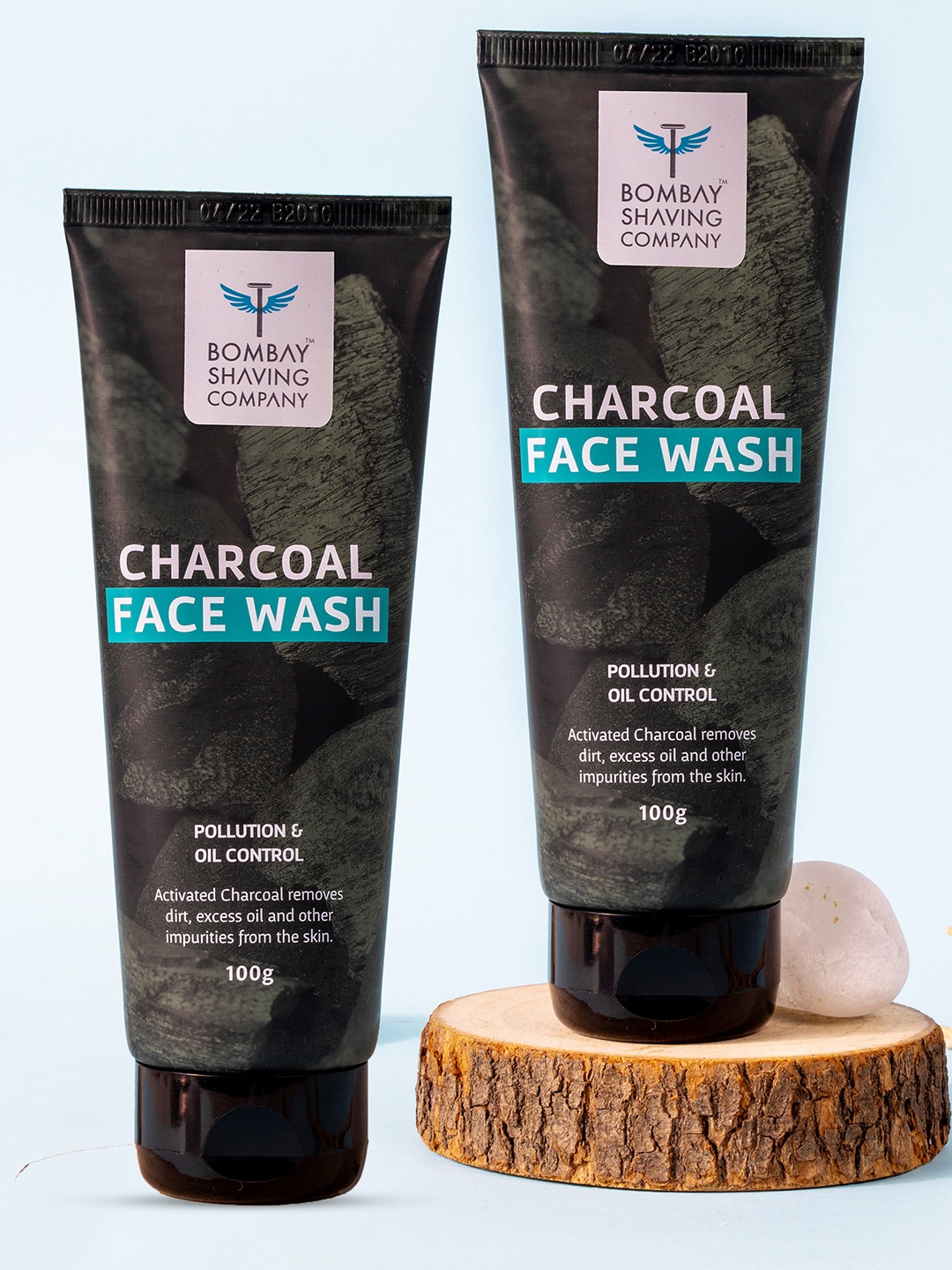 

Bombay Shaving Company Men Set of 2 Charcoal Face Wash 100 g each, Black