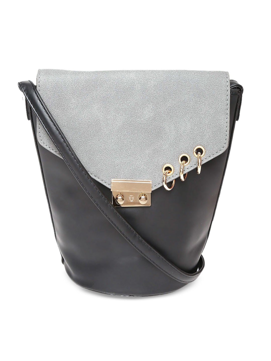 

red pout Black & Grey Colourblocked Sling Bag