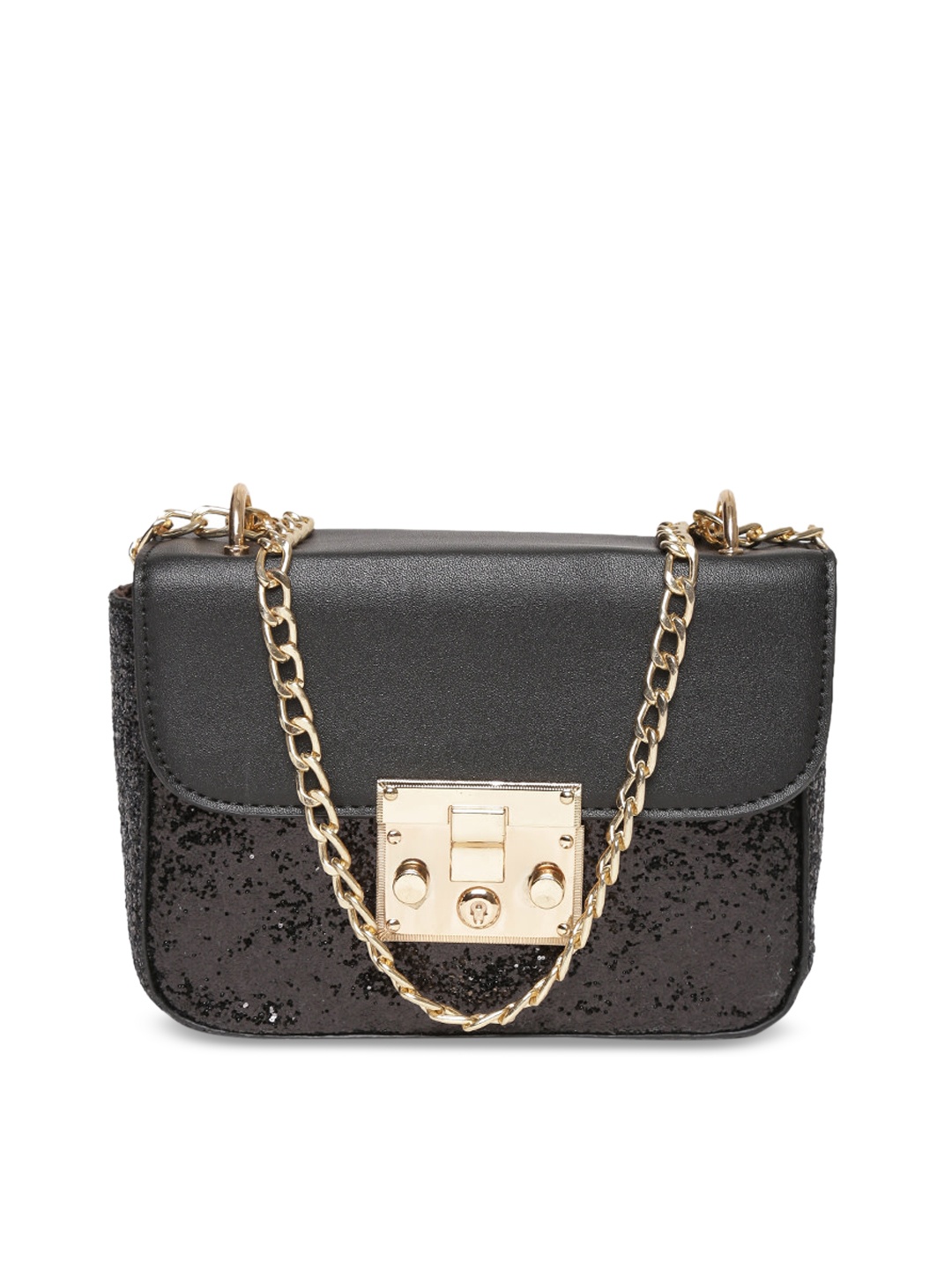 

red pout Black Textured Sling Bag