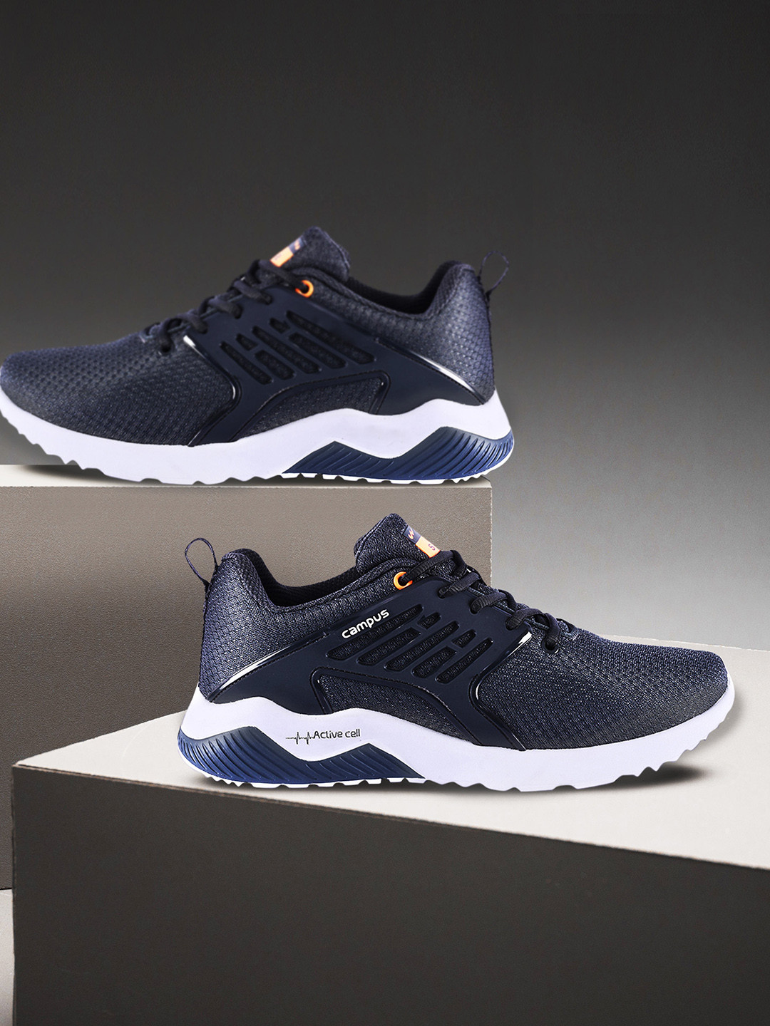 

Campus Men Grey Mesh Running Shoes