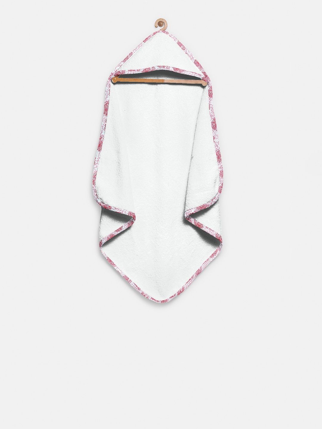 

THE BABY ATELIER Kids White Solid Organic Hooded Towel