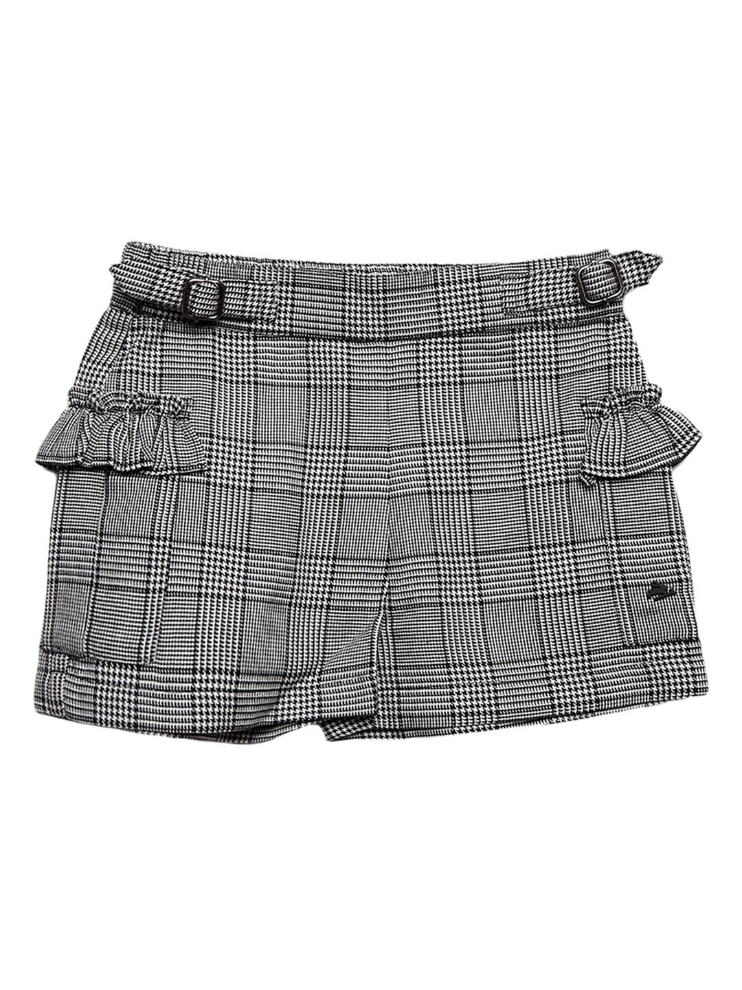 

Cherry Crumble Girls Grey Checked Regular Fit Hot Pants