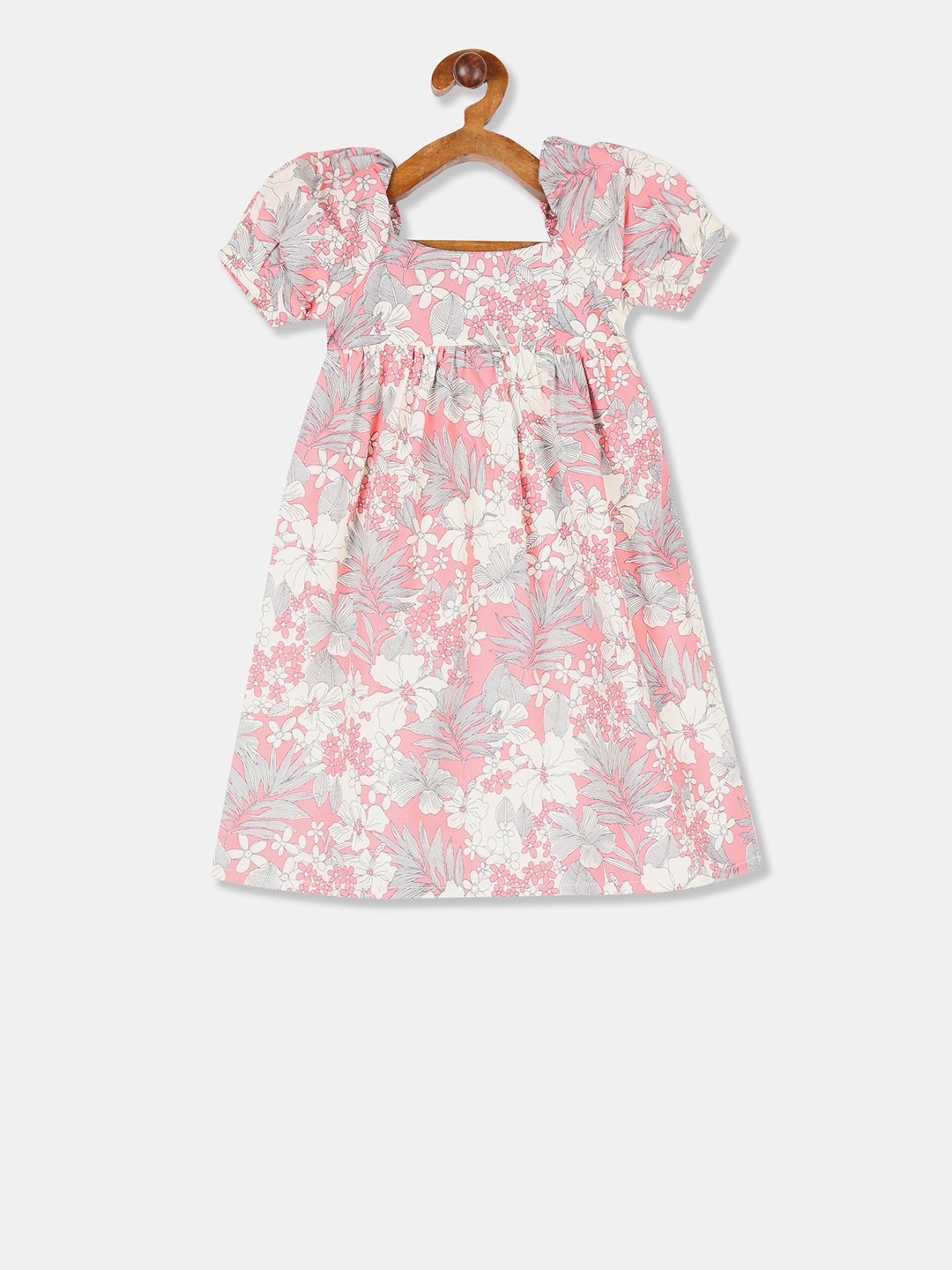

Cherokee Girls Pink Printed Fit and Flare Dress