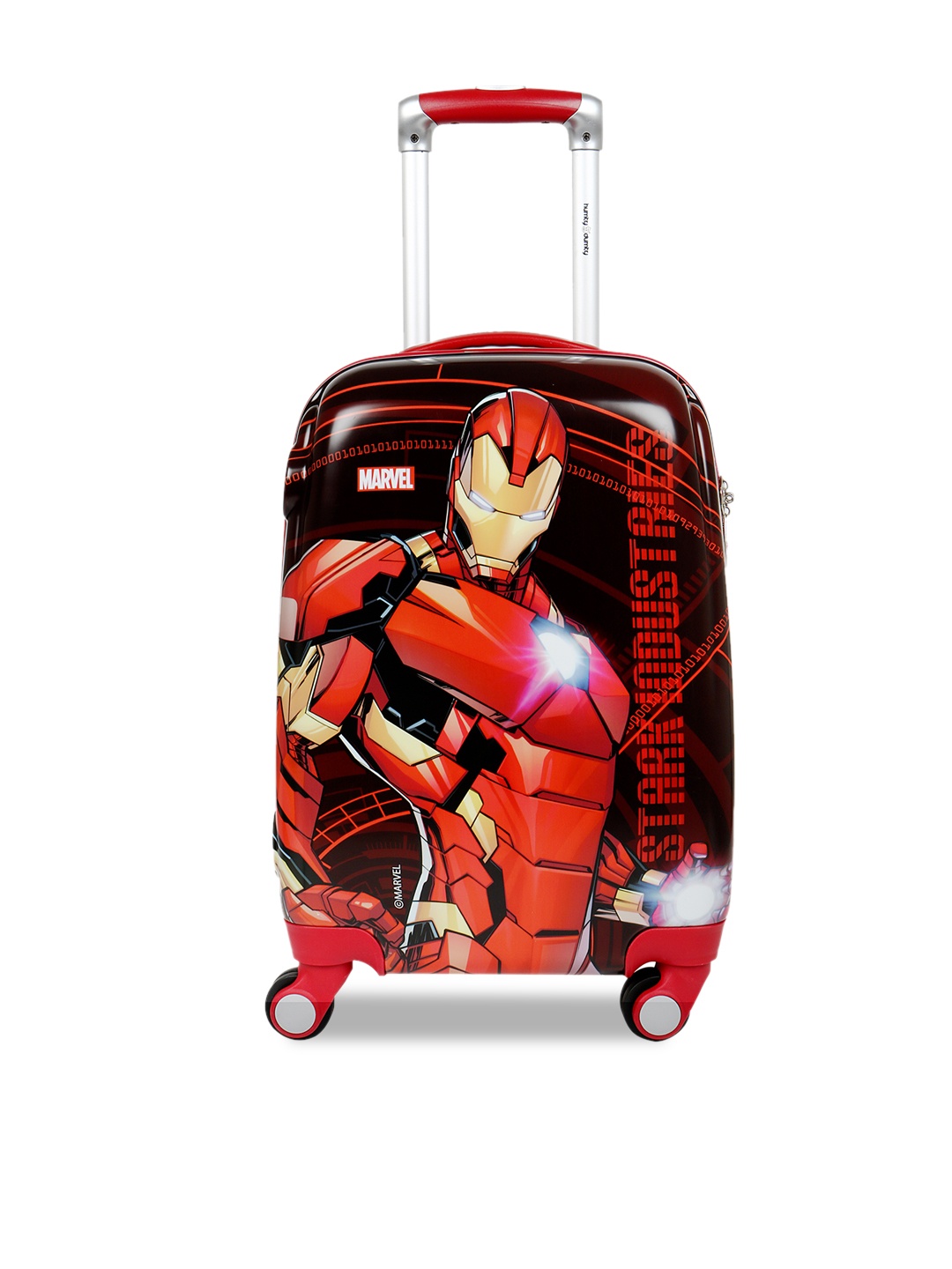 

HUMTY DUMTY Boys Red & Black Iron Man Printed Hard-Sided Cabin Trolley Suitcase