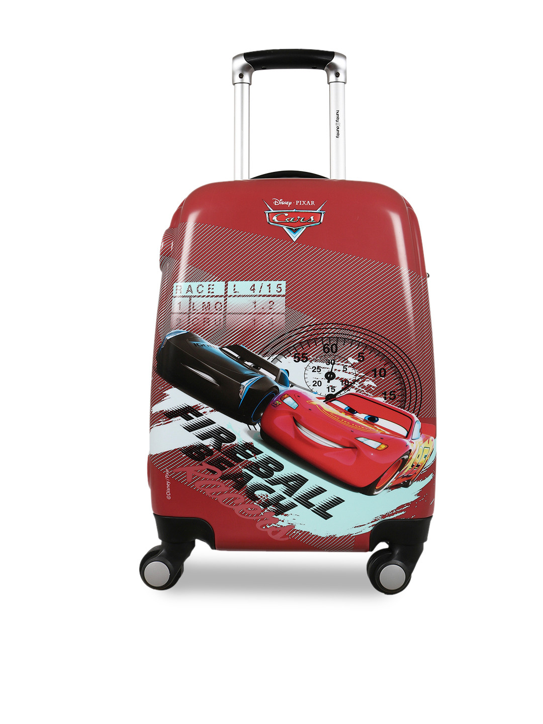

HUMTY DUMTY Boys Red & White Disney Cars Printed Hard-Sided Cabin Trolley Suitcase