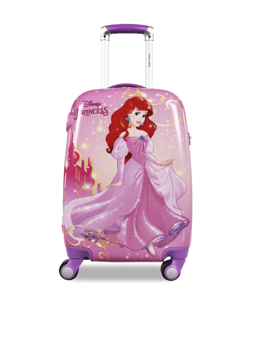 

HUMTY DUMTY Girls Pink Printed Ariel Hard-Sided Cabin Trolley Suitcase