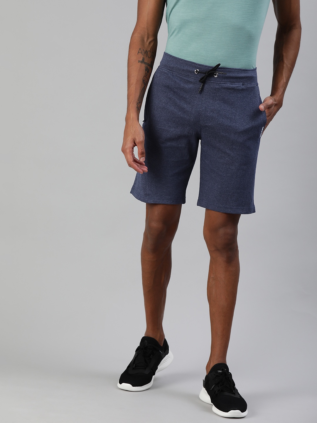 

TOM BURG Men Blue Solid Regular Fit Regular Shorts