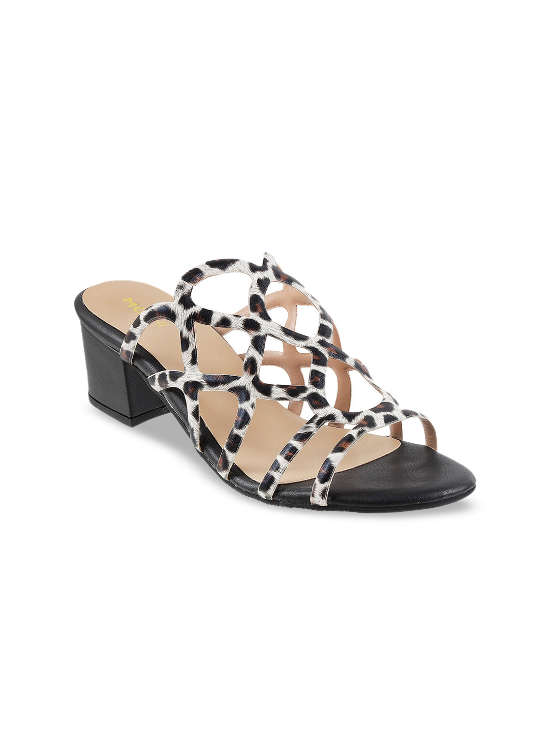 

Mochi Women Black Printed Heels