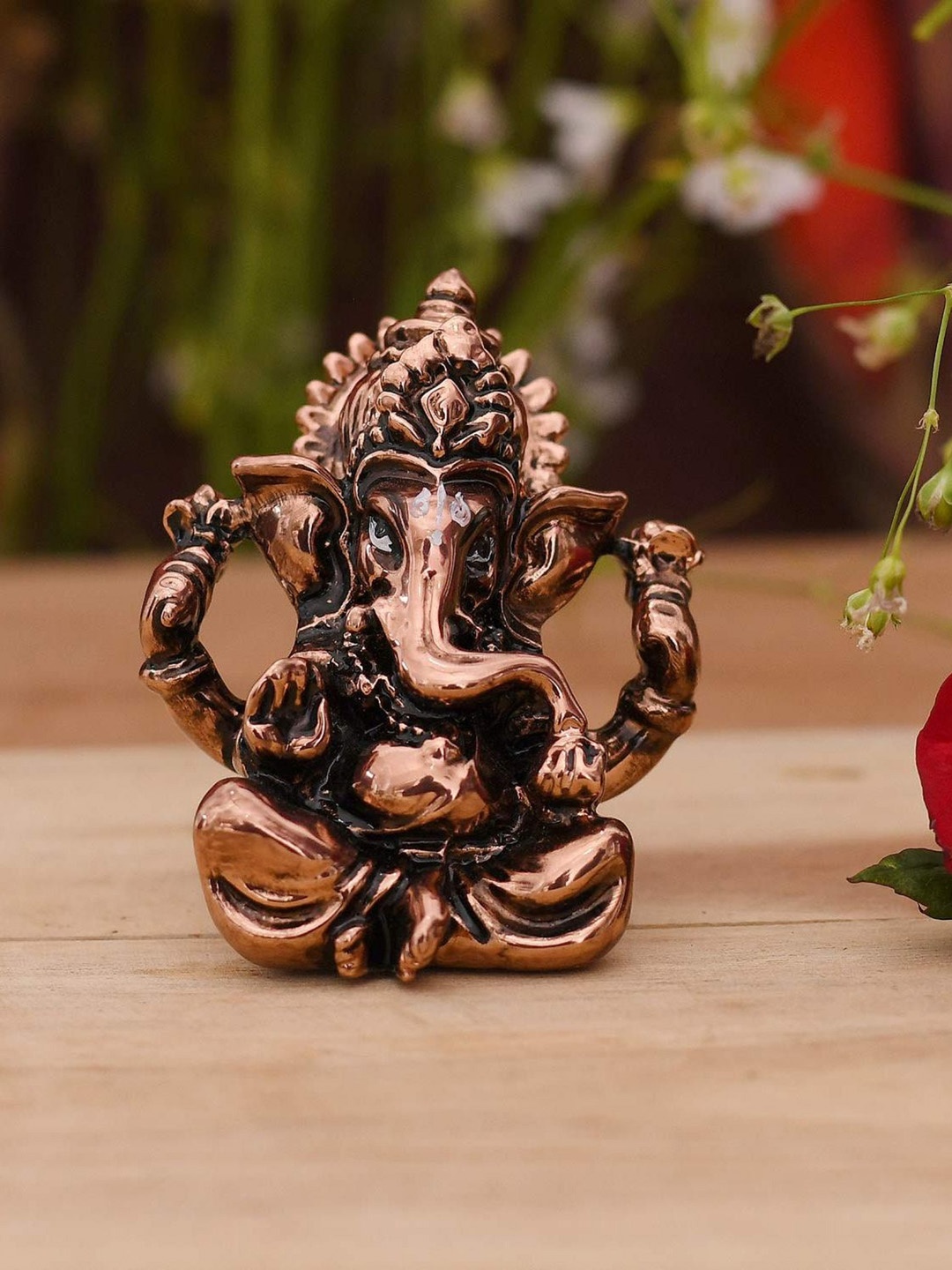 

CraftVatika Copper-Plated Ganesha Idol Showpiece