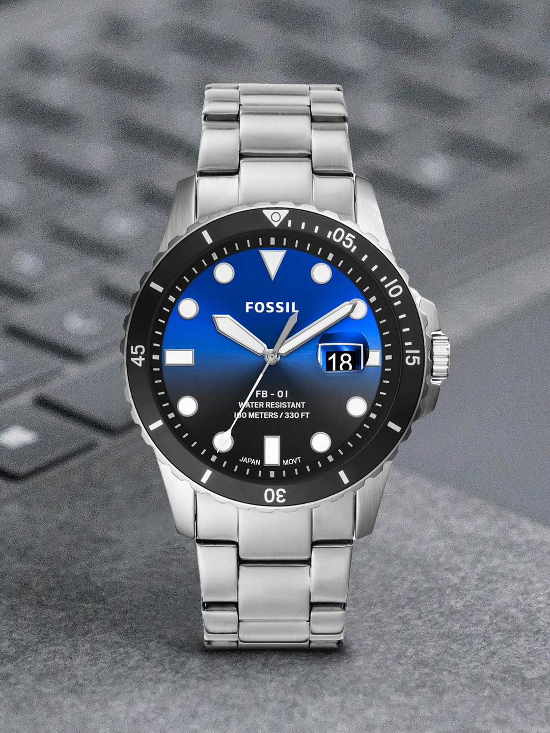 

Fossil Men Blue & Black Analogue Watch FS5668