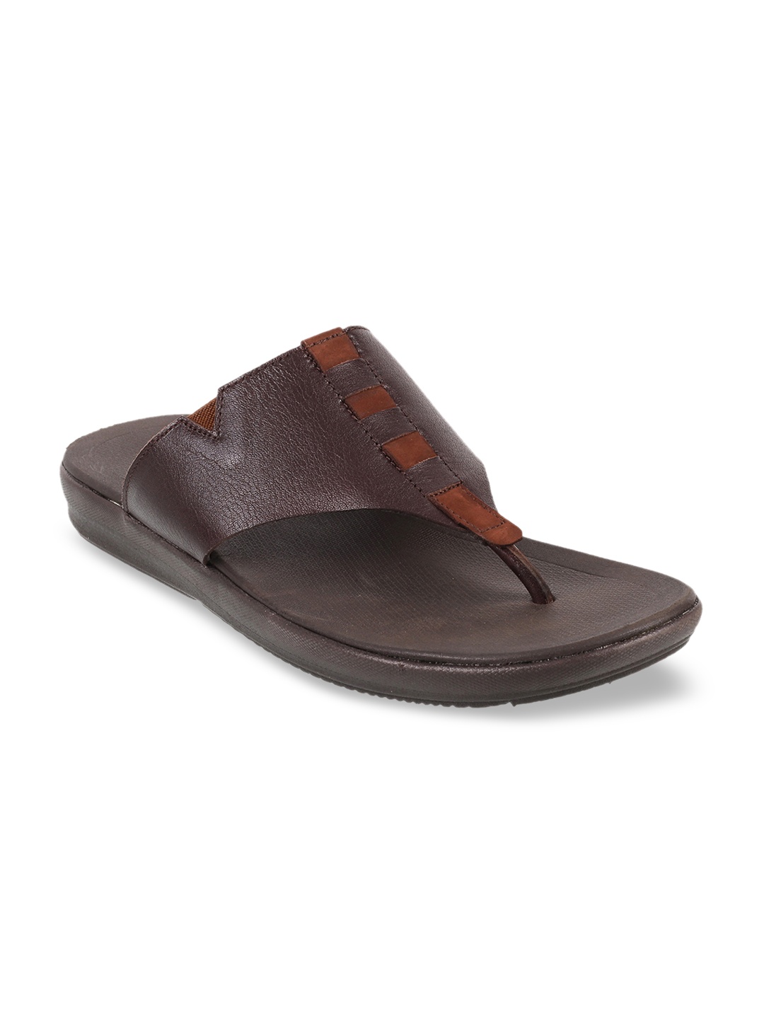 

Mochi Men Coffee Brown Leather Comfort Sandals